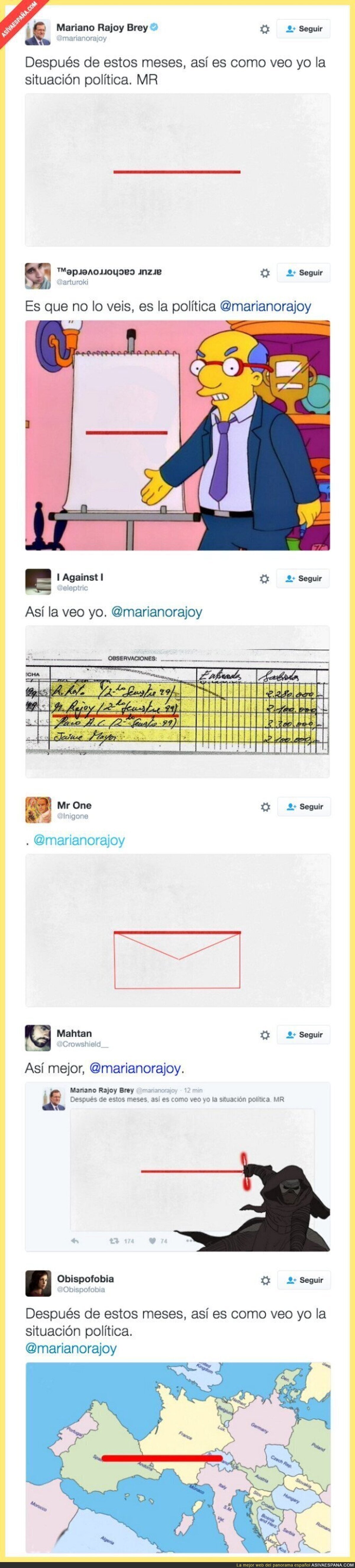 Mariano Rajoy publica un enigmático mensaje en Twitter y las respuestas son GENIALES