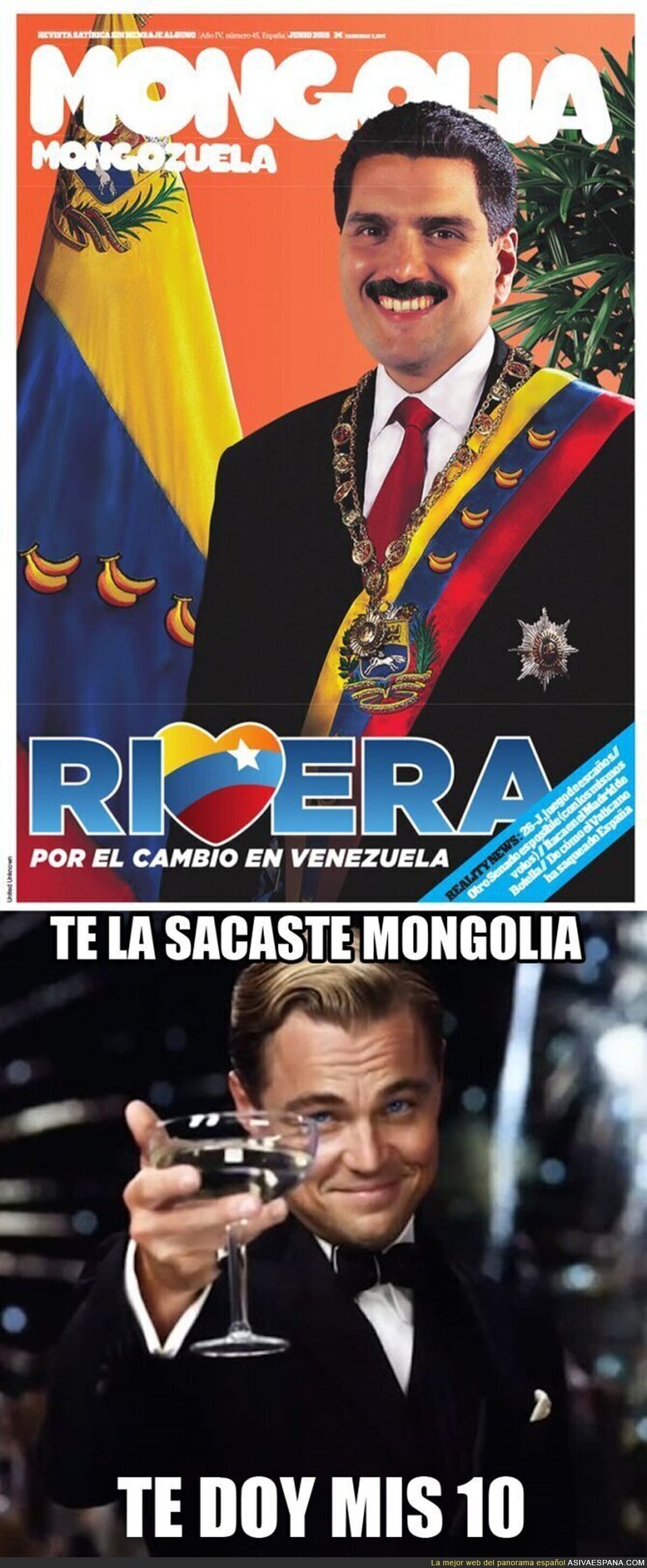 La portada de Mongolia de este Junio con Rivera y Venezuela de protagonistas