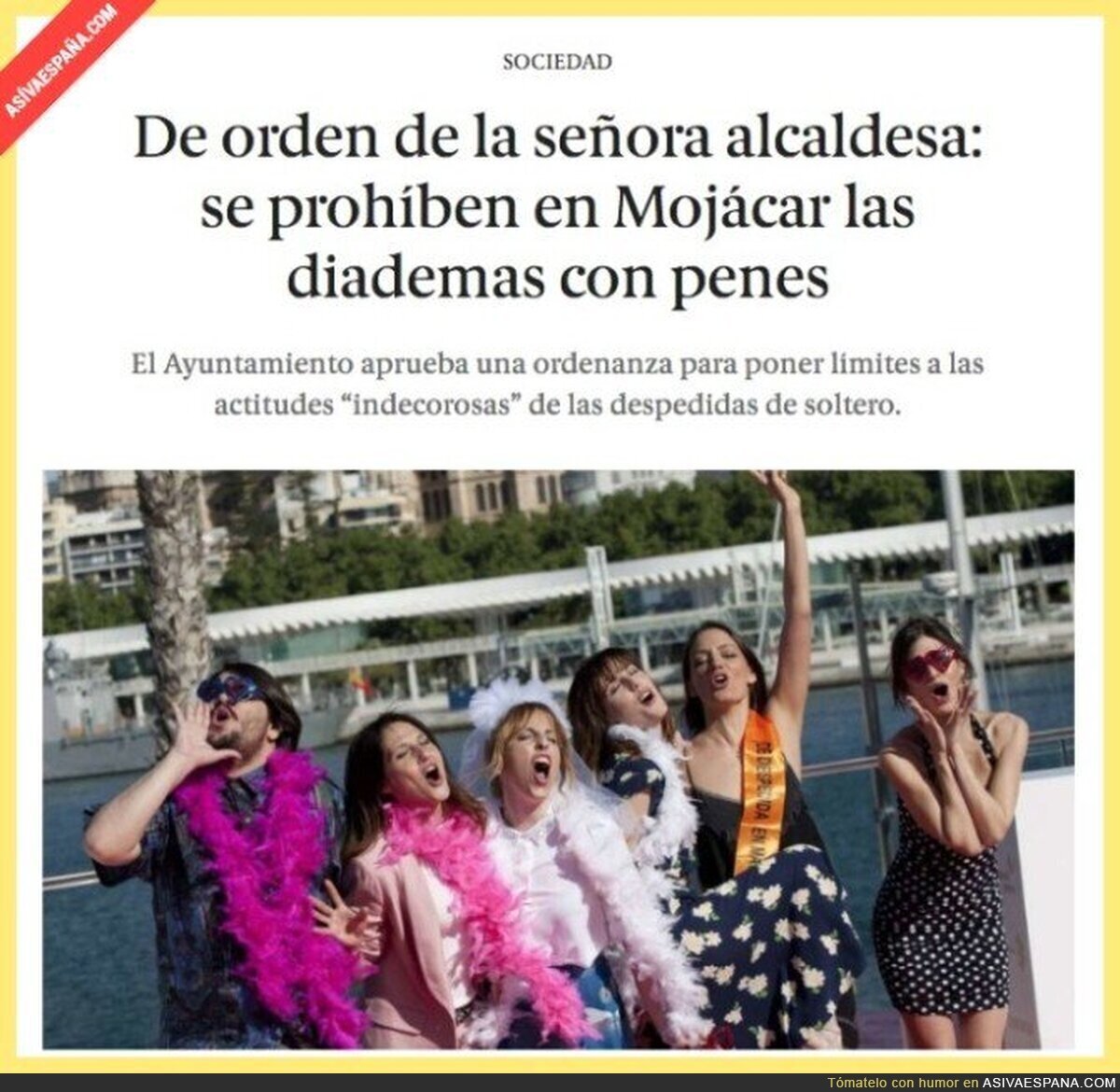 Una triste noticia si tenías pensado hacer tu fiesta de soltero en Mojácar