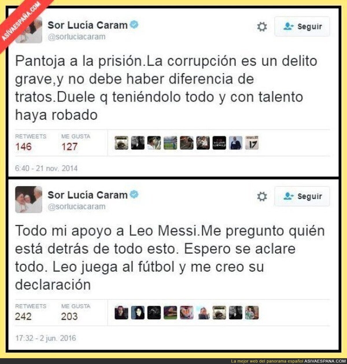 Bravo, Sor Lucía Caram