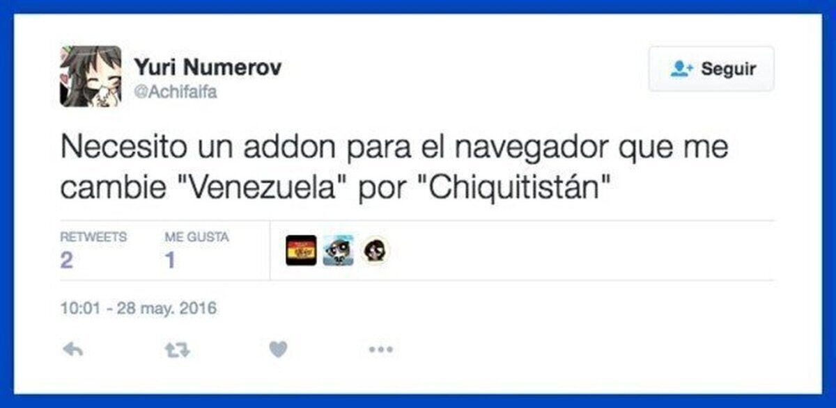 Ingeniero informático crea una extensión de Chrome que cambia «Venezuela» por «Chiquitistán» 