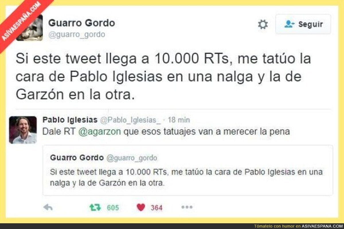 Cuando tiras un guante y Pablo Iglesias te trolea