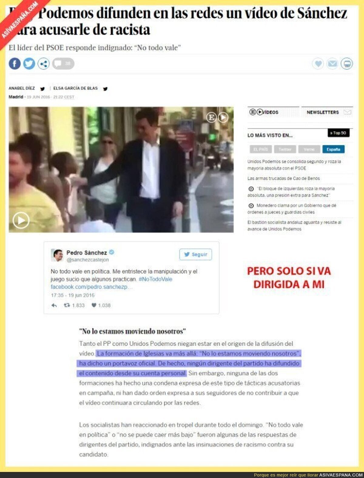 "El País" es cada vez más naranja