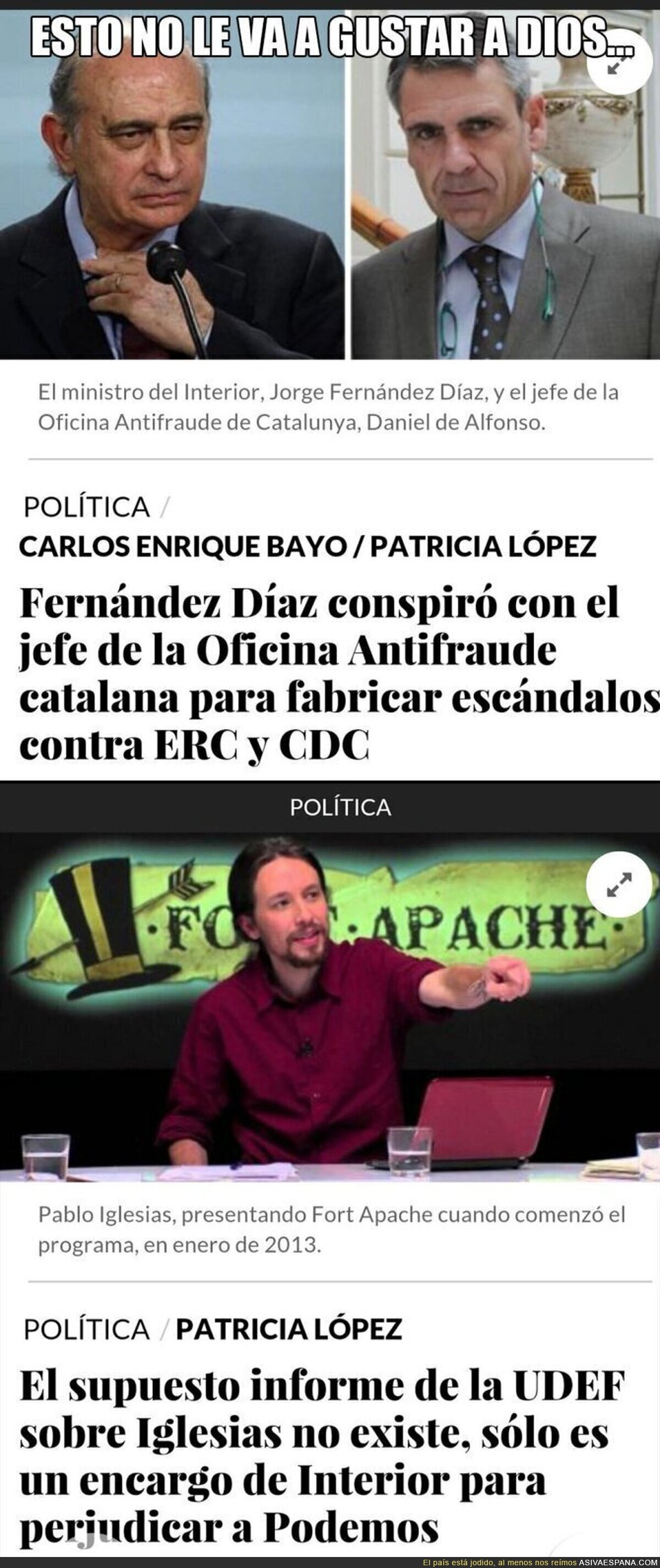 Has pecado muy fuerte Fernández Díaz...