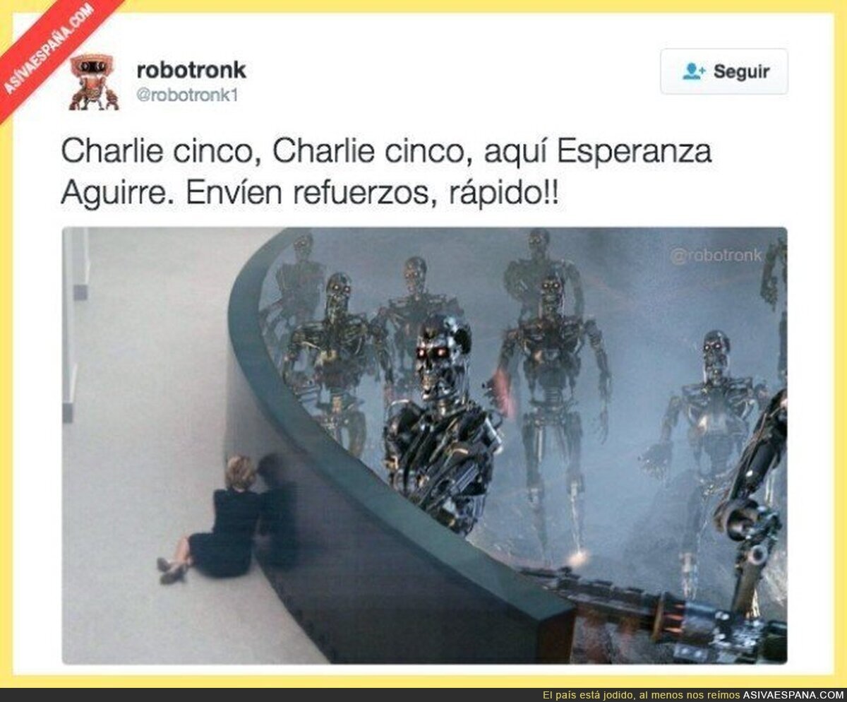 Esperanza Aguirre solo se refugiaba de la exterminación