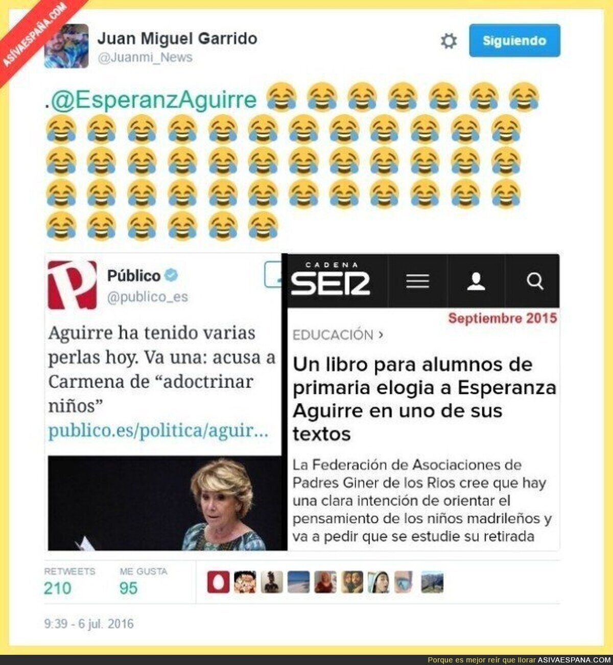 El doble rasero de Esperanza Aguirre