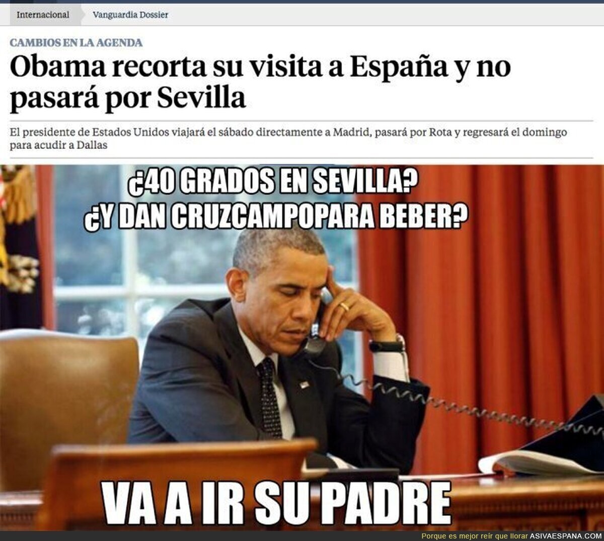 El motivo de la cancelación del viaje de Obama a Sevilla