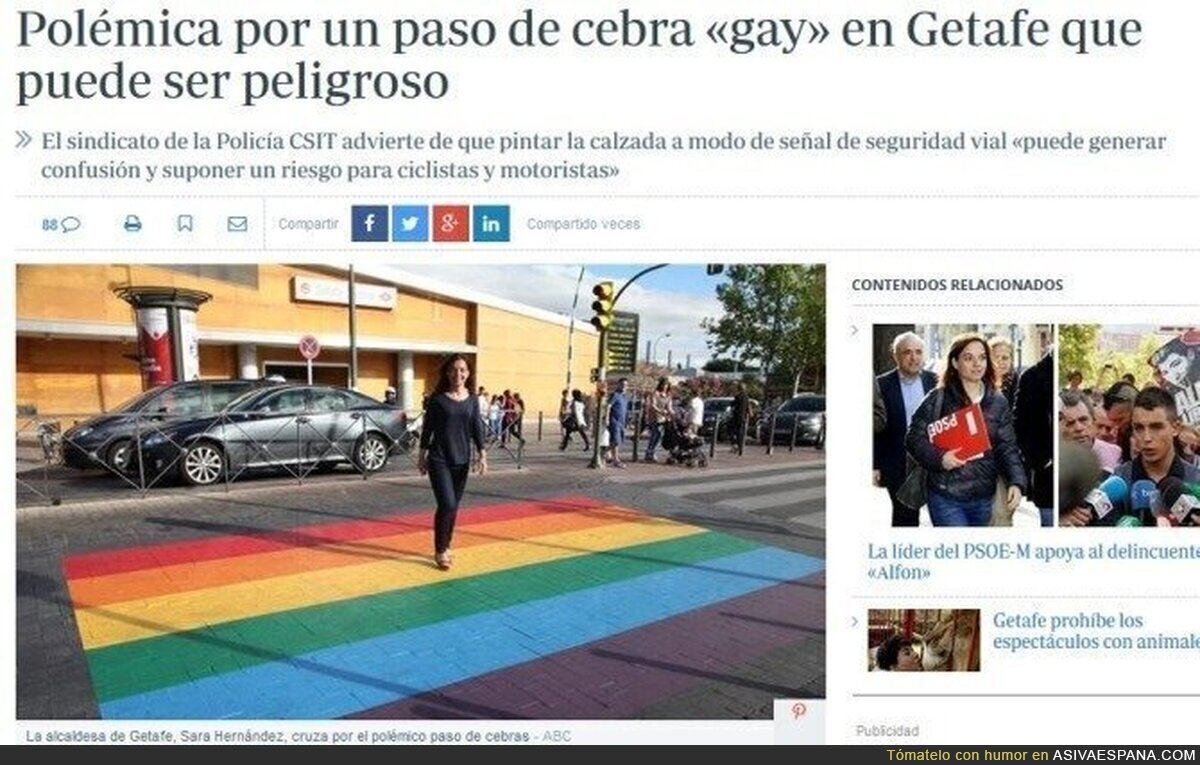 Un paso de cebra "gay" que puede poner en peligro vidas