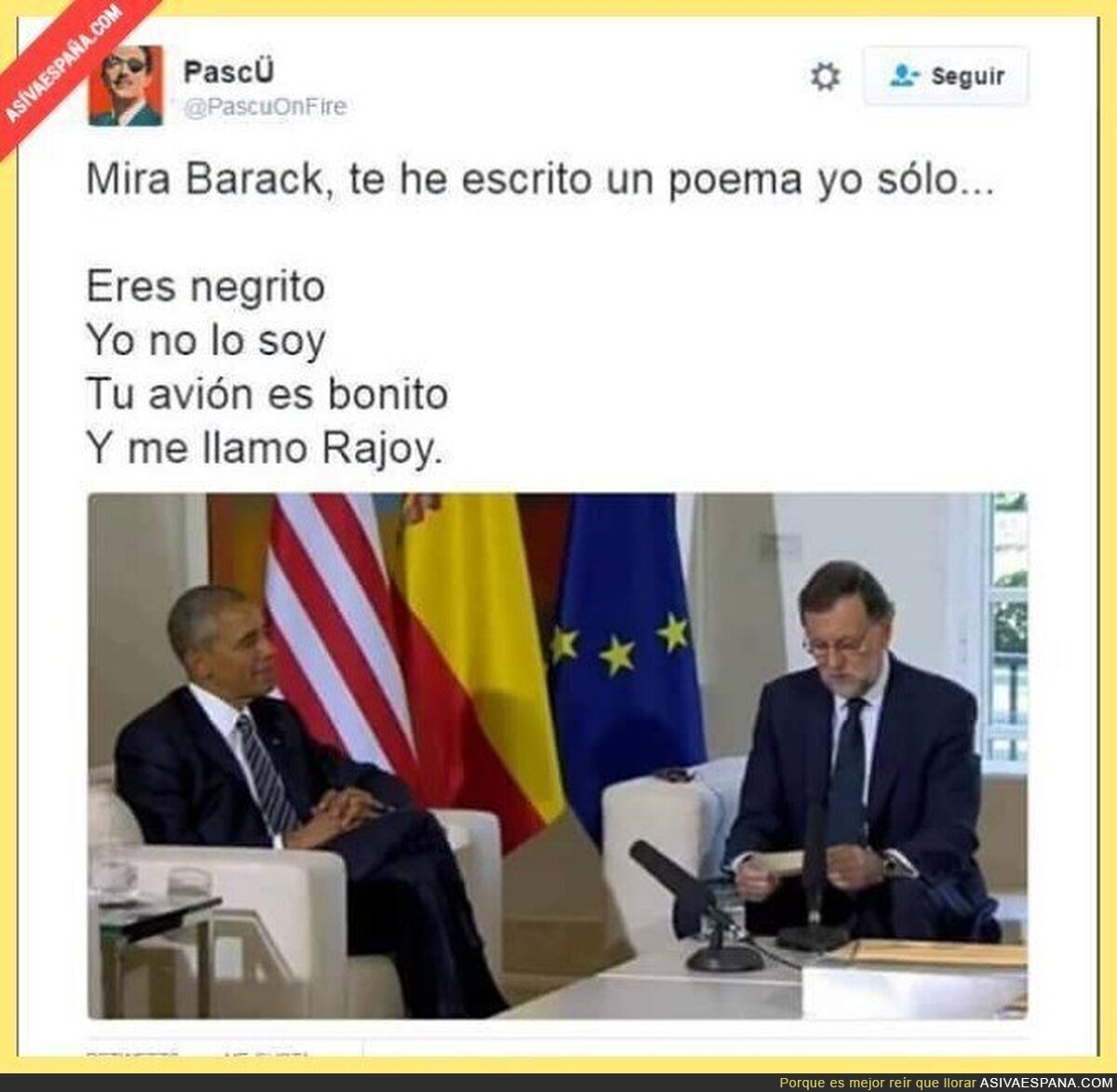 Mariano Rajoy conversando con Obama