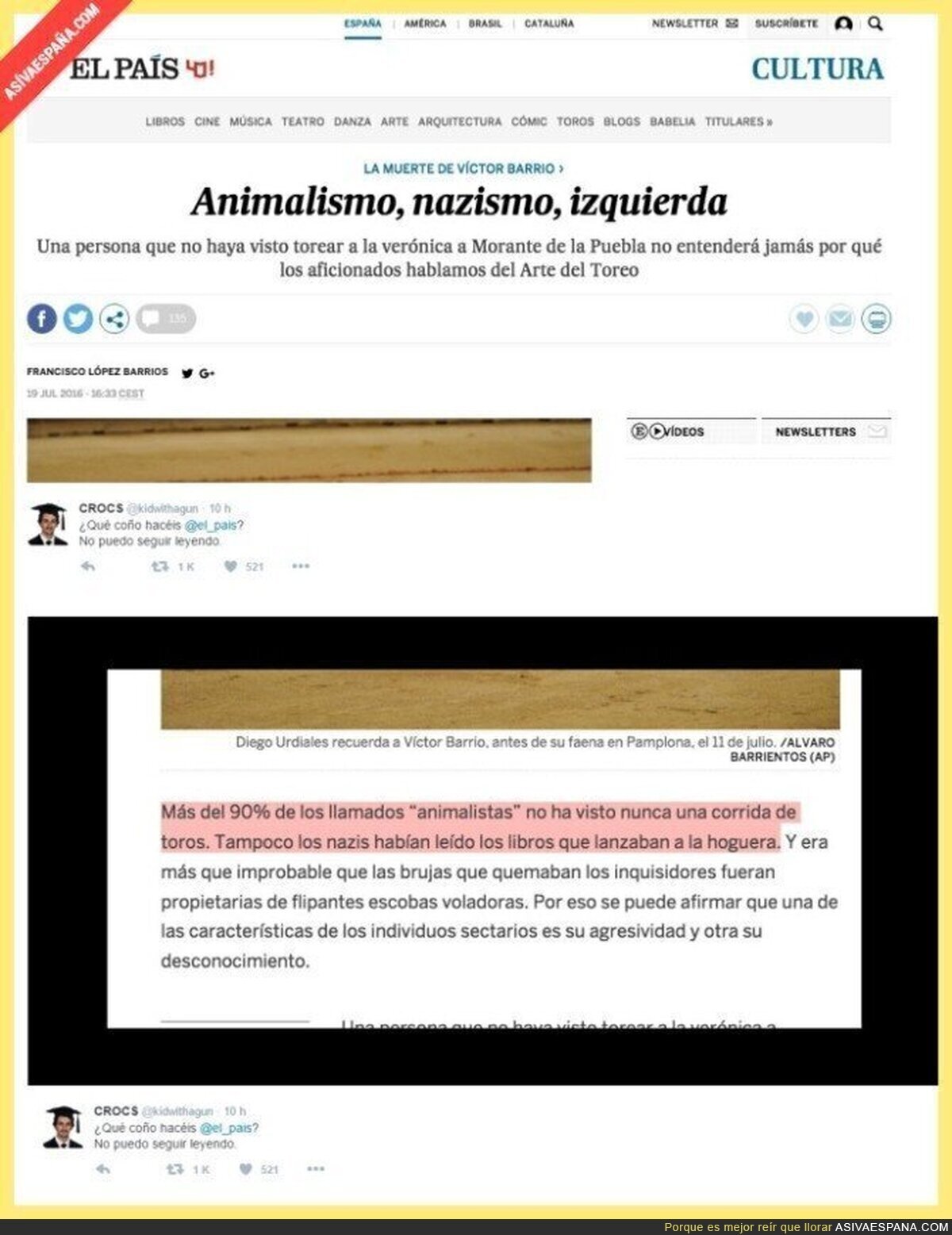 Genocidio neuronal made in El País