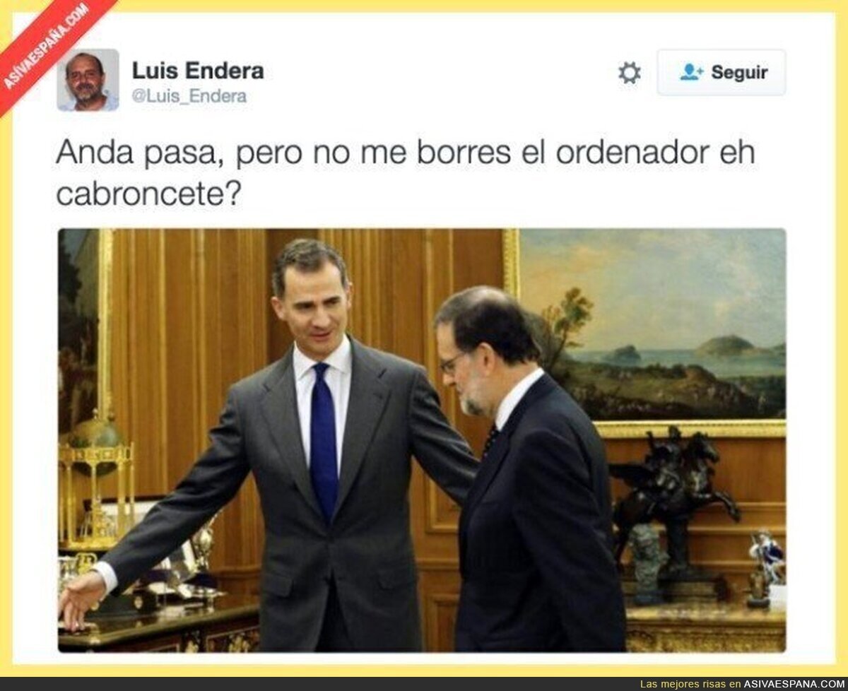 El Rey Felipe no se fía de Rajoy