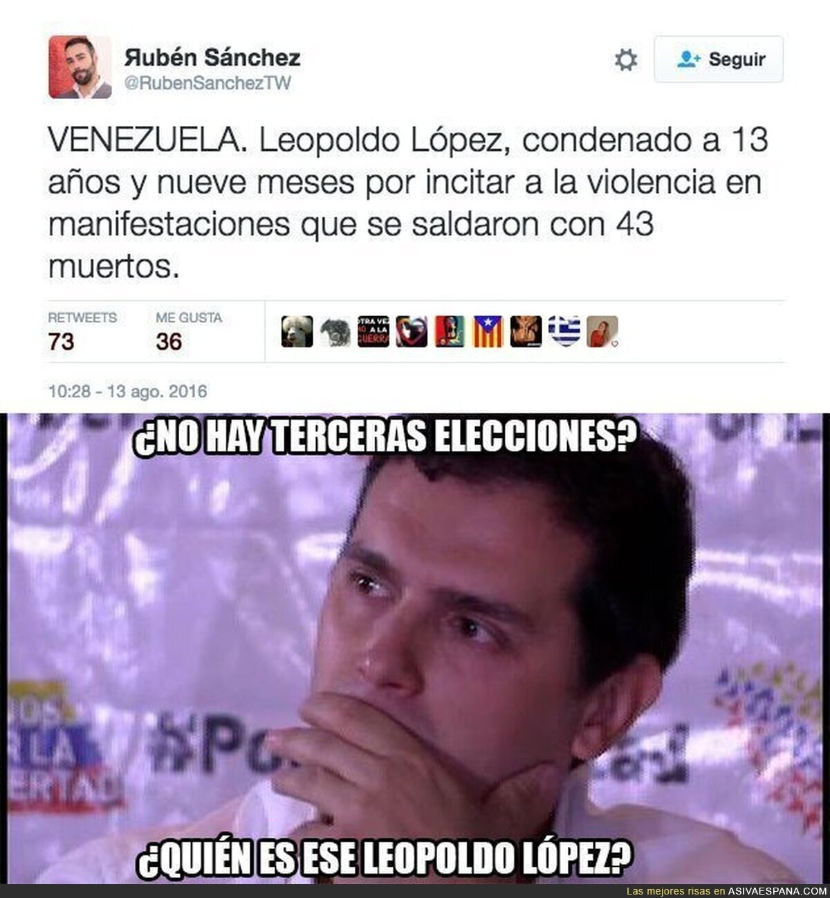 Ratifican la condena al golpista Leopoldo López
