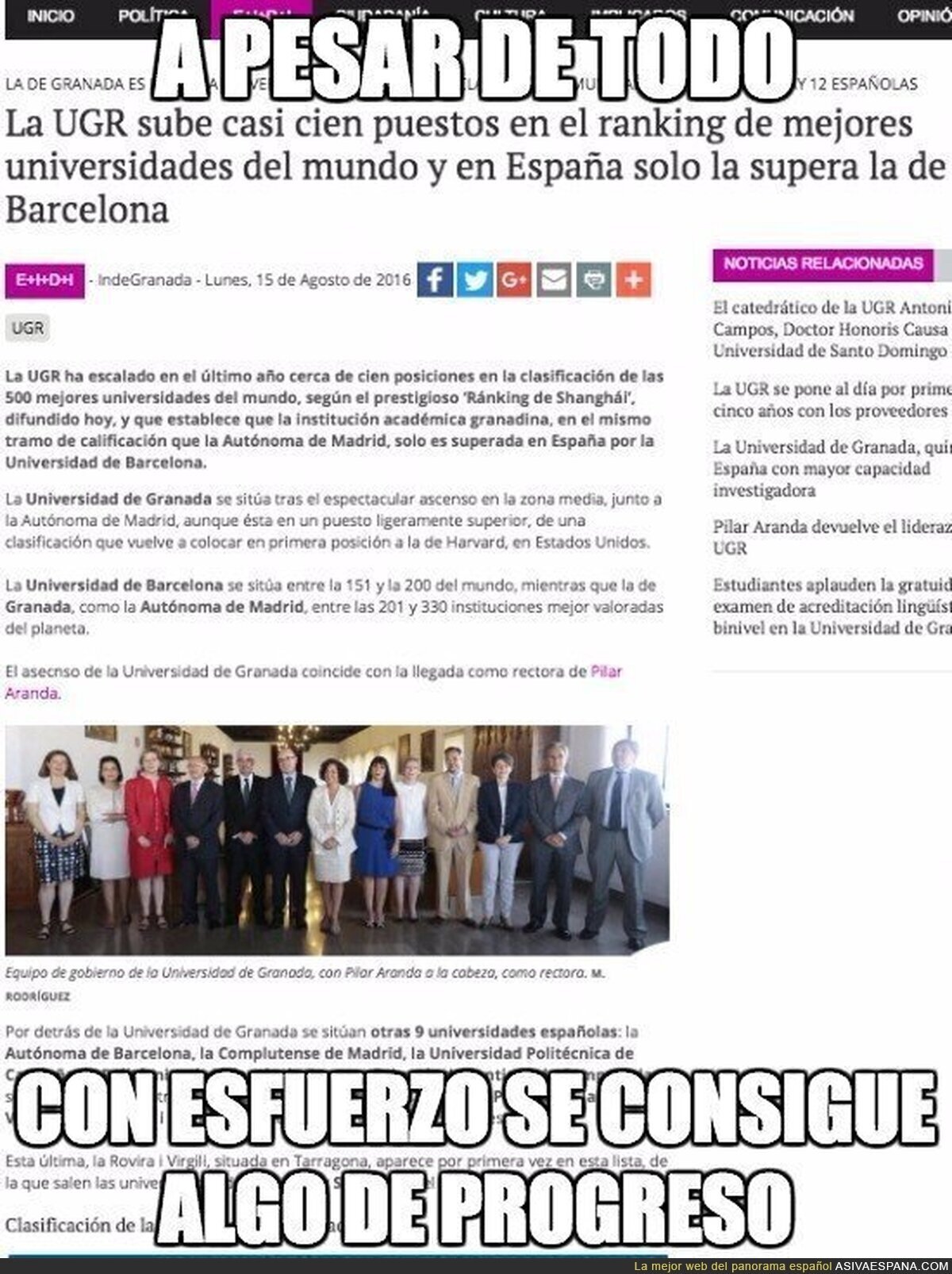 Barcelona representa a España en universidades TOP