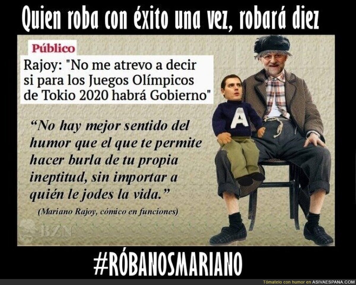 Mariano Rajoy, cómico en funciones