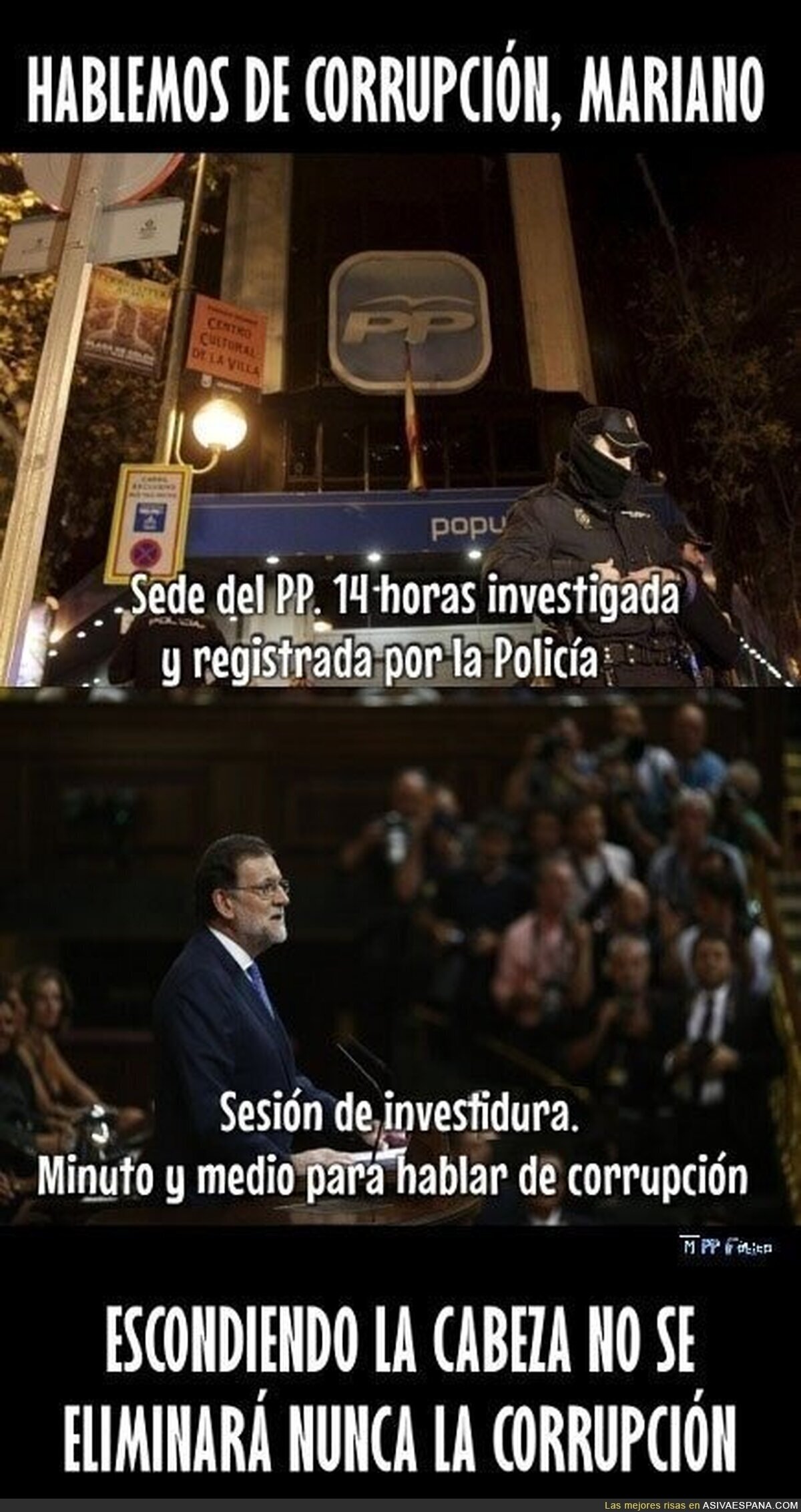 Rajoy, luchando contra la corrupción desde tiempos inmemoriales