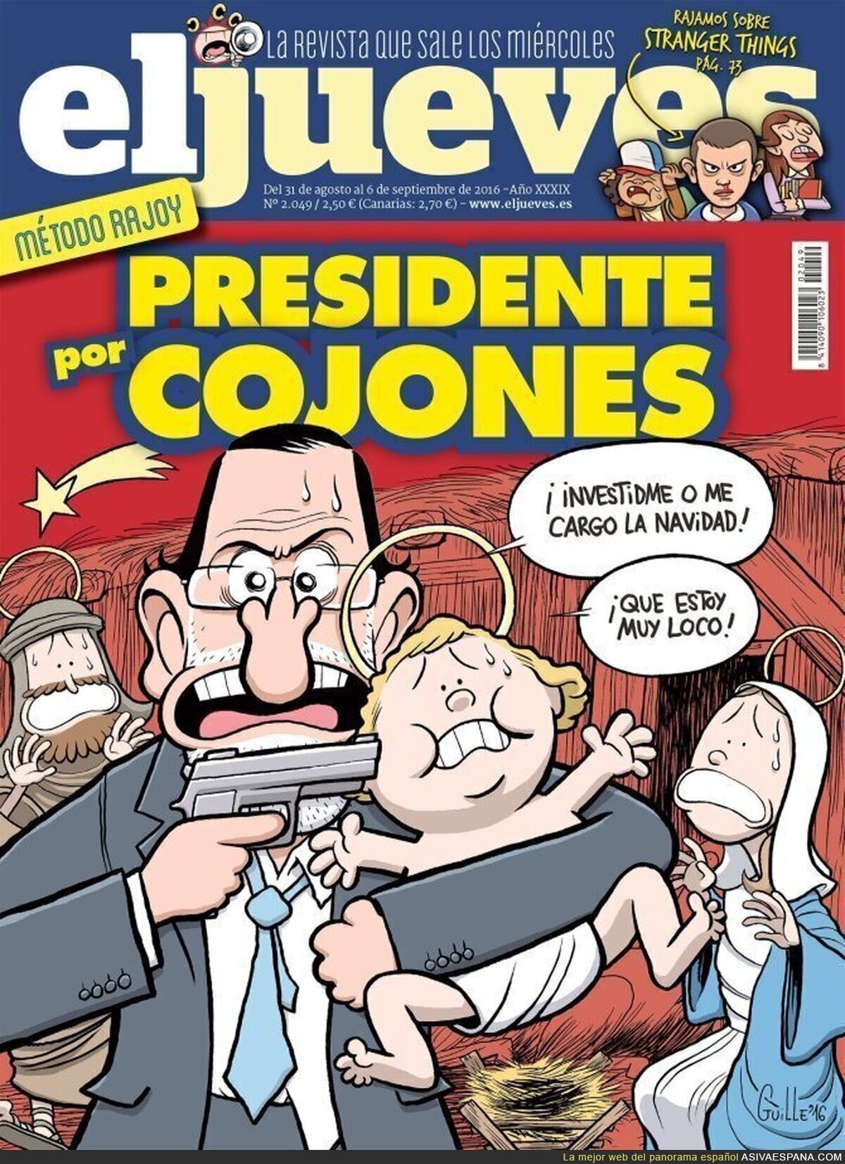 La portada de El Jueves ante la investidura de Rajoy