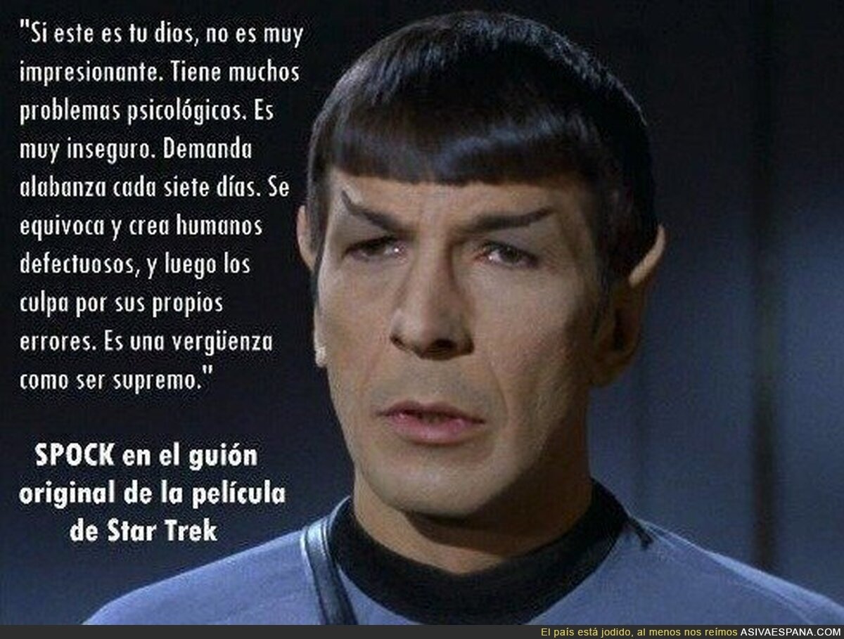 ¿Qué opinas de las palabras de Spock?