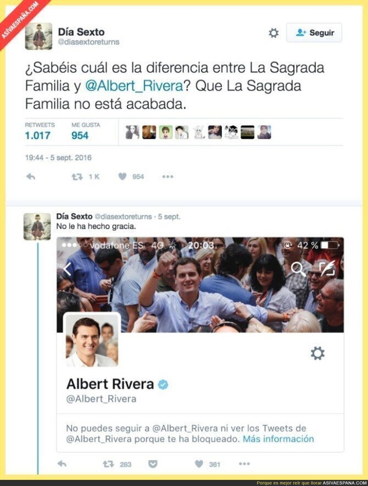 La increíble reacción de Albert Rivera a este simple tuit