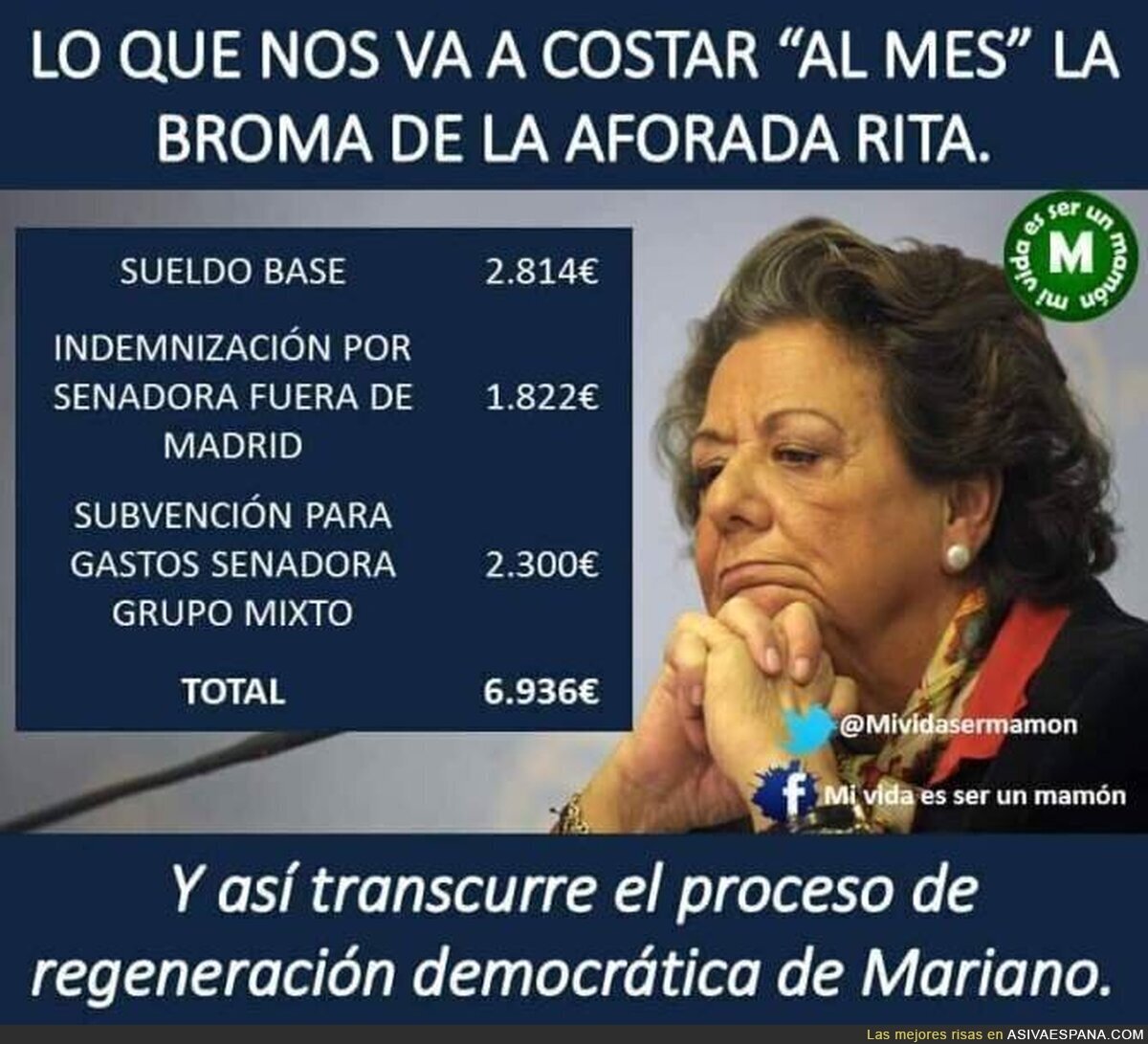 Rita Barberá se ríe de todos los españoles