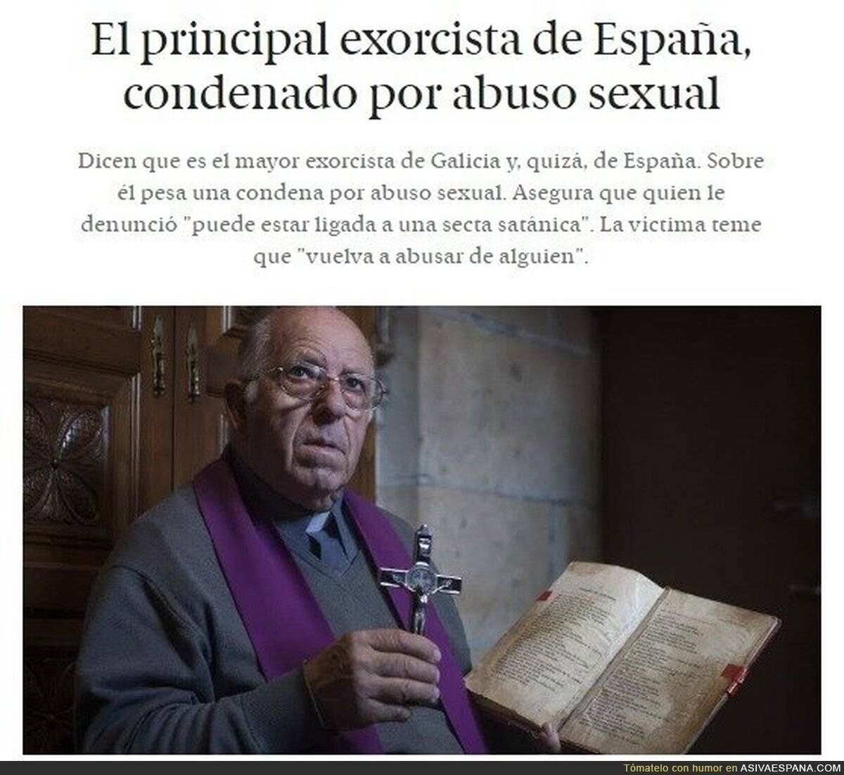 Pues nada, que dice que está "avalado por Dios"