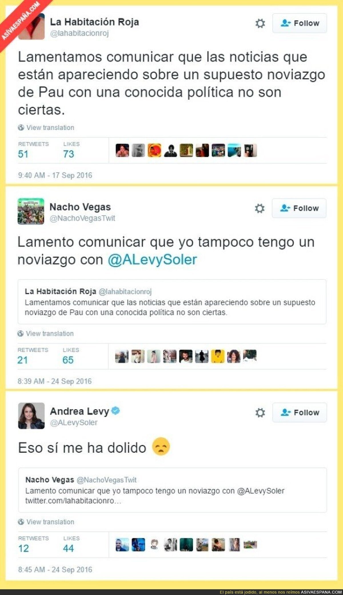 Desmienten que Levy sea pareja del miembro de una banda indie española y Nacho Vegas se ríe de ella
