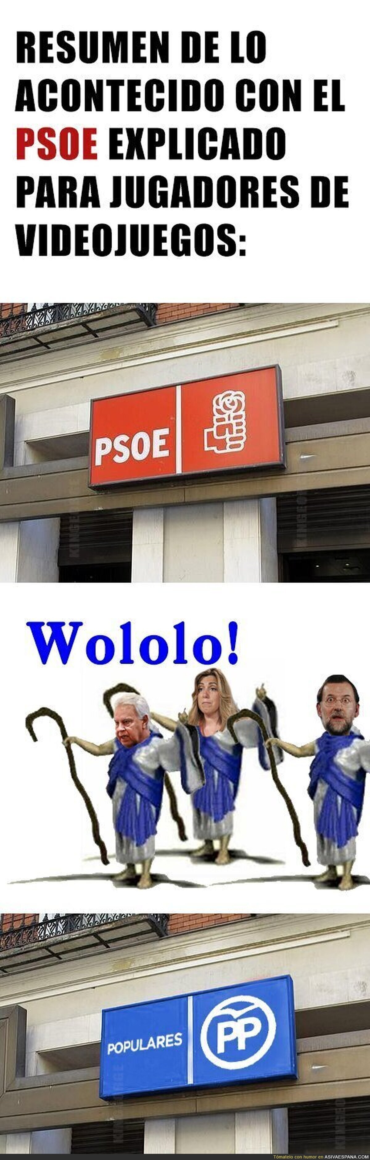 La versión explicada en videojuego de lo acontecido en el PSOE