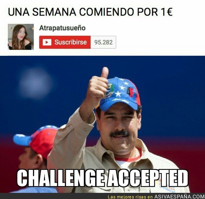 Maduro acepta el reto encantado