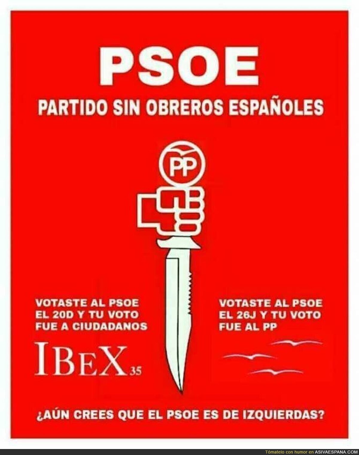 Quitarse la careta nivel: PSOE