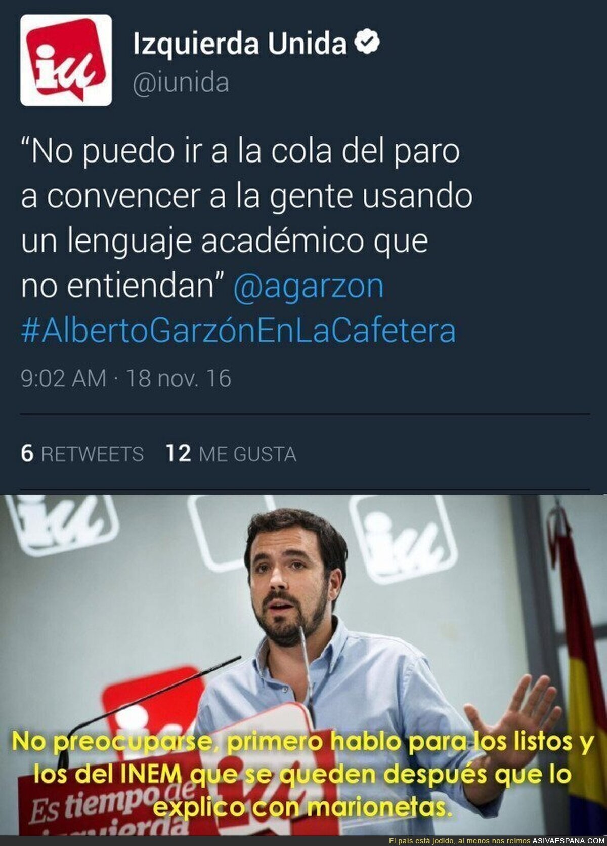 Alberto Garzón y la ignorancia de la gente