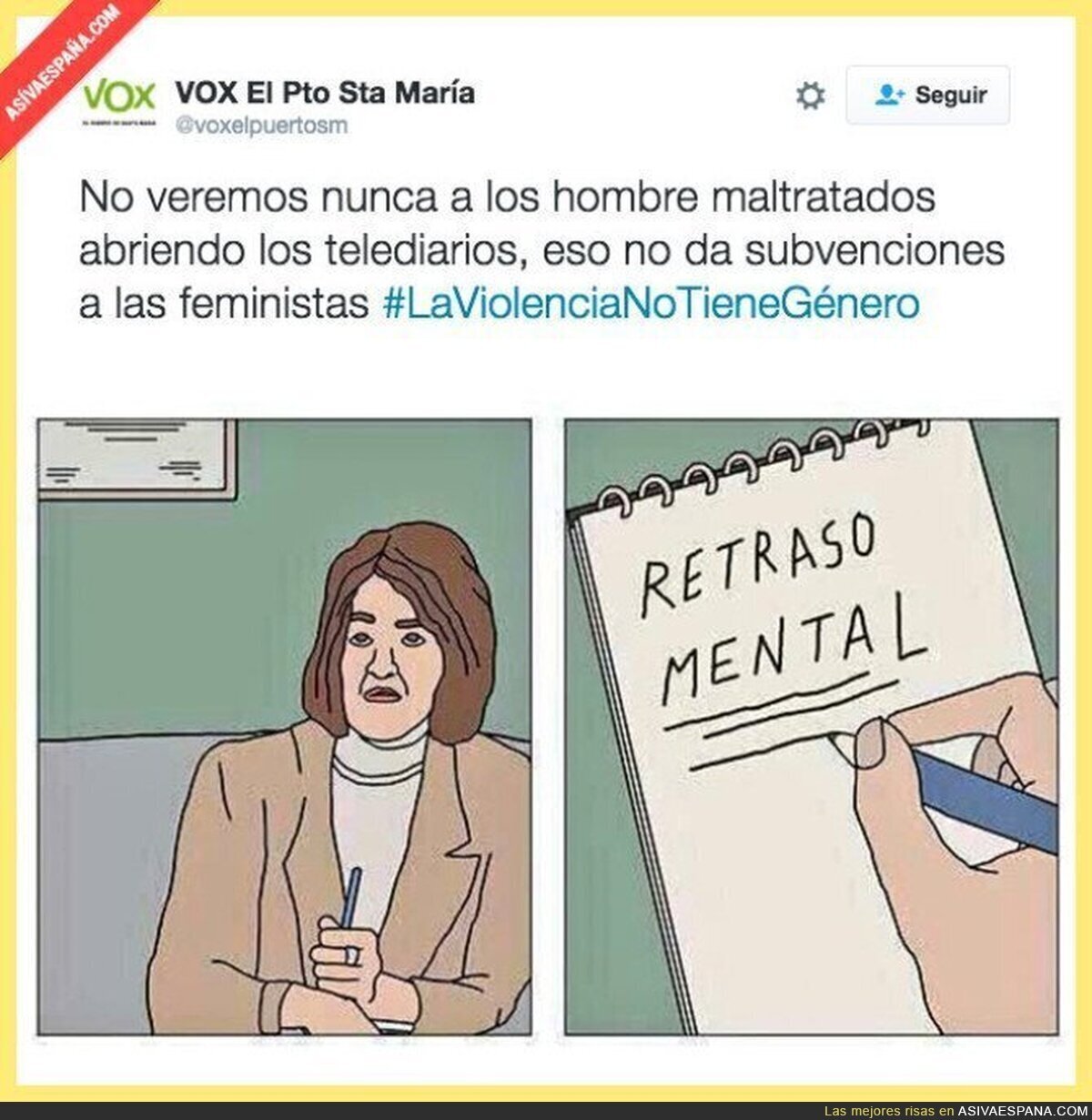El lamentable tuit sobre violencia de género de VOX El Puerto de Santa María