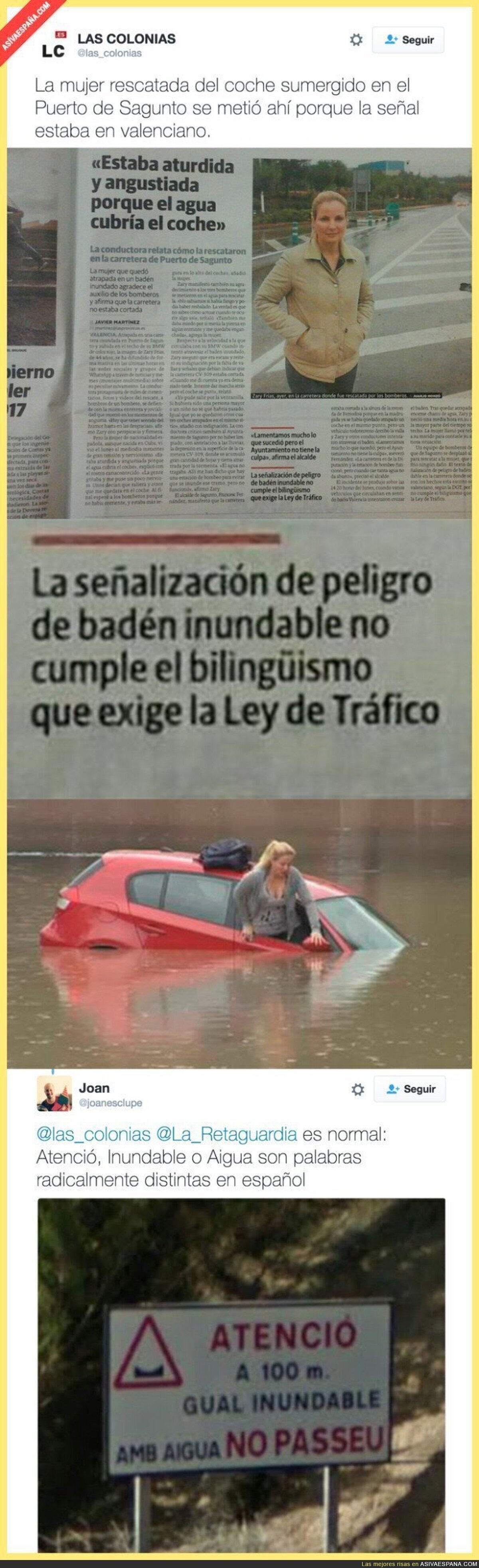 ¿Te acuerdas de la mujer inundada con su coche en Sagunto? Ojo al motivo por el que terminó así