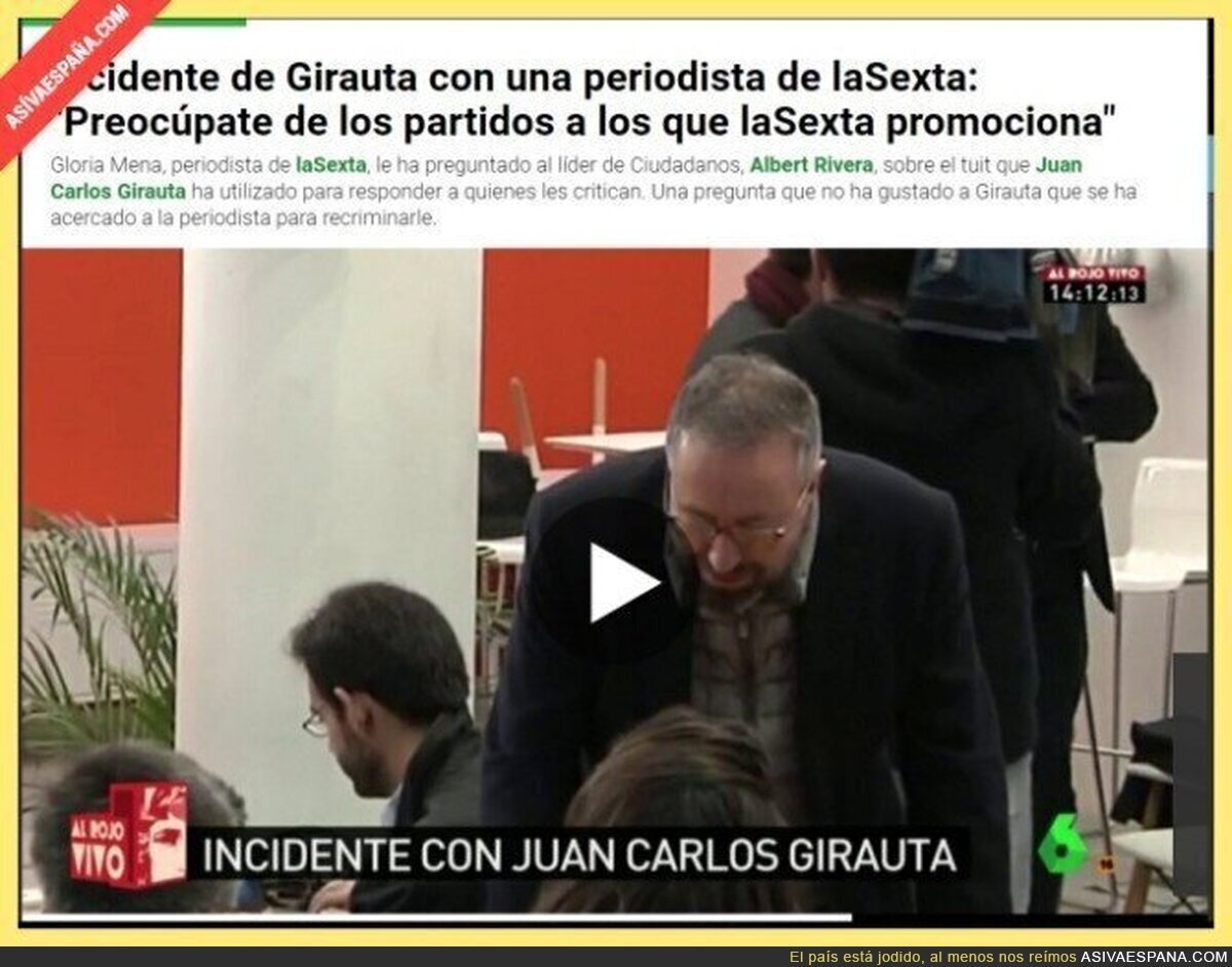 ¿Para cuándo un editorial de El Pais diciendo que Girauta ataca a periodistas?