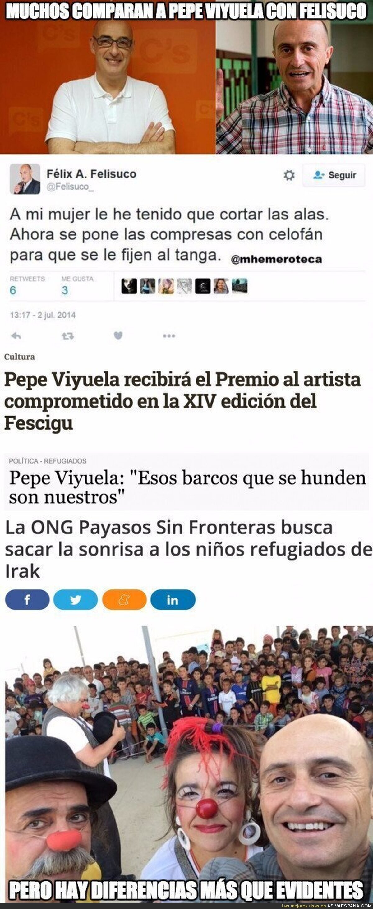 La gran diferencia entre Pepe Viyuela (Podemos) y Felisuco (Ciudadanos)
