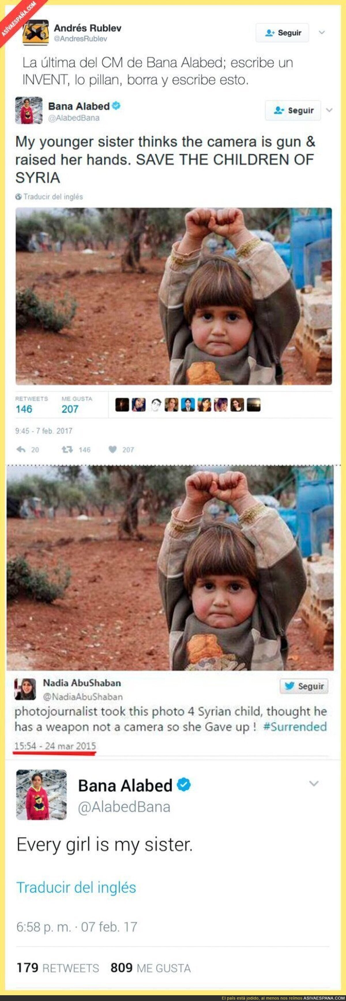 Bana, la niña siria que difunden los medios, cada vez con menos credibilidad