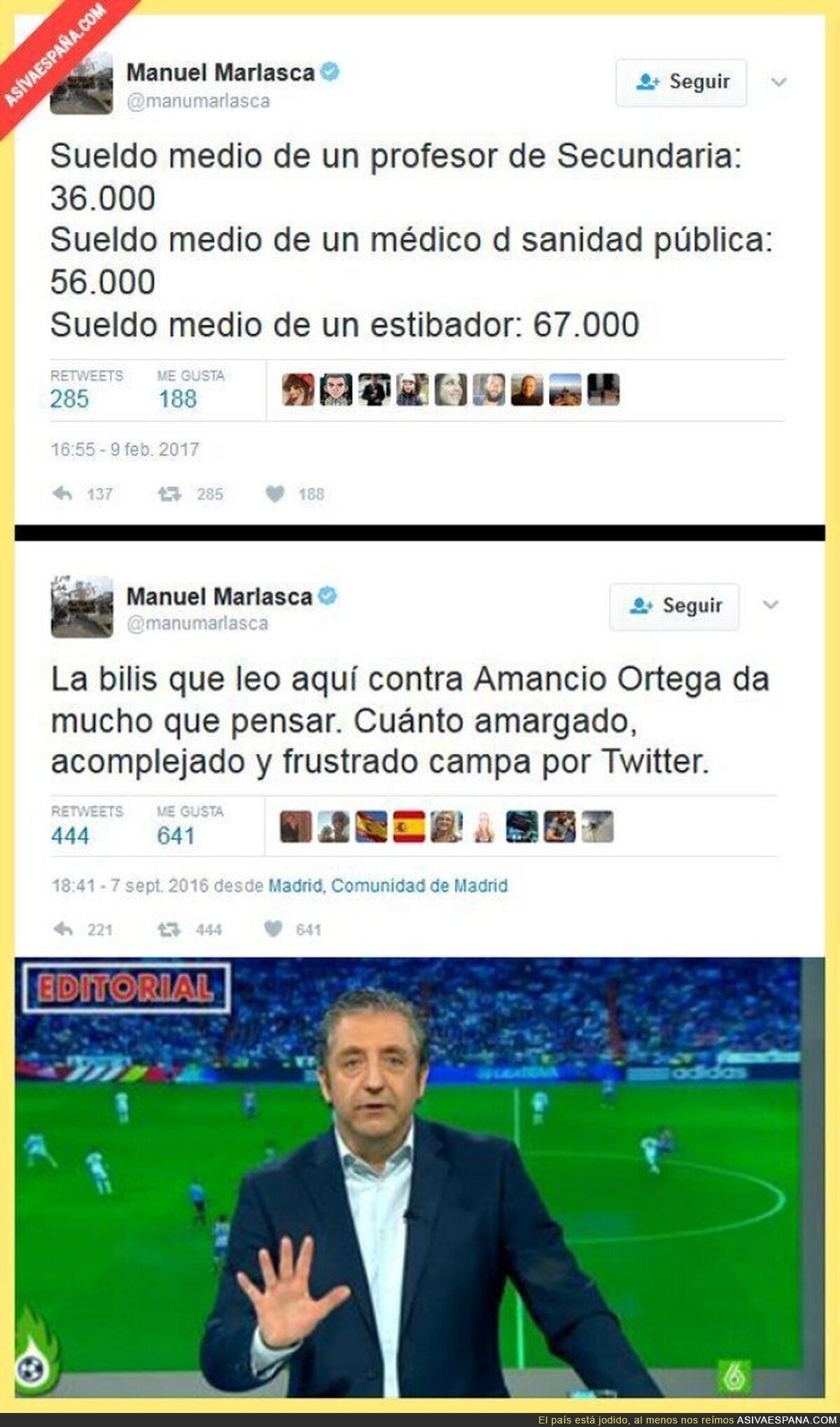 Dos tuits de Manuel Marlasca se entienden mejor