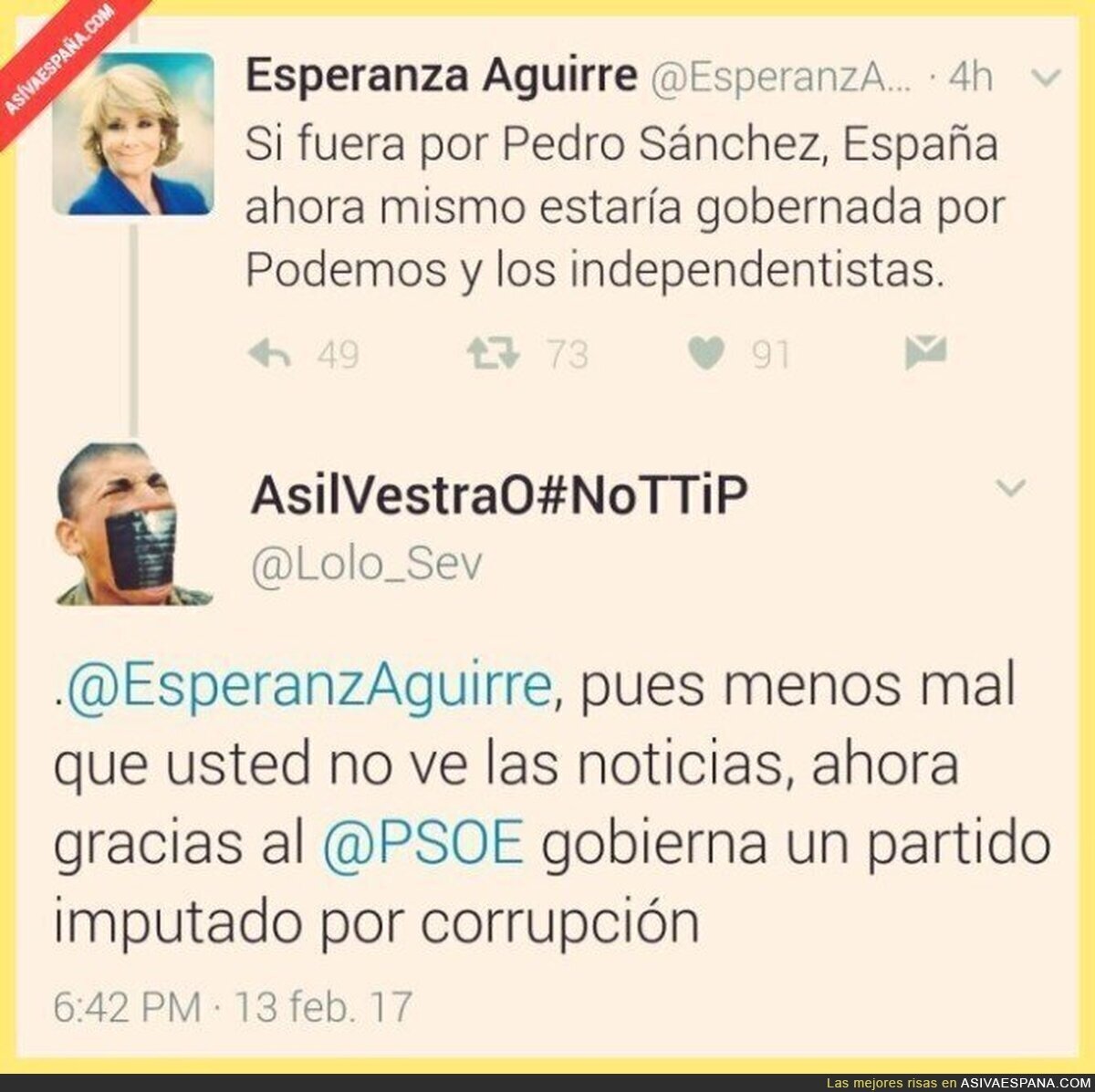 ¿Alguien le puede decir a Esperanza Aguirre que está mejor callada?