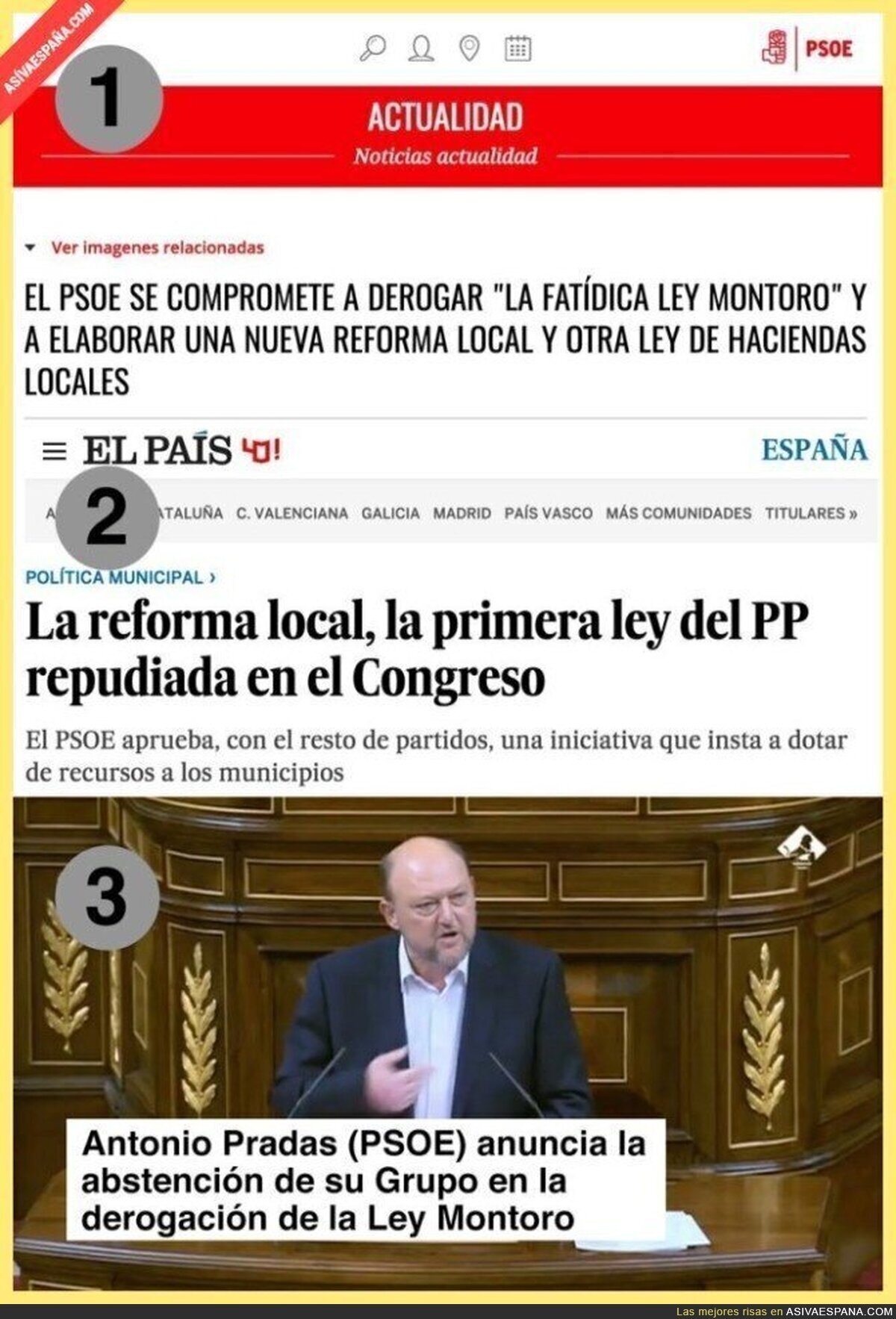 El PSOE se vuelve a retratar haciendo lo contrario de lo prometido en campaña con la Ley Montoro