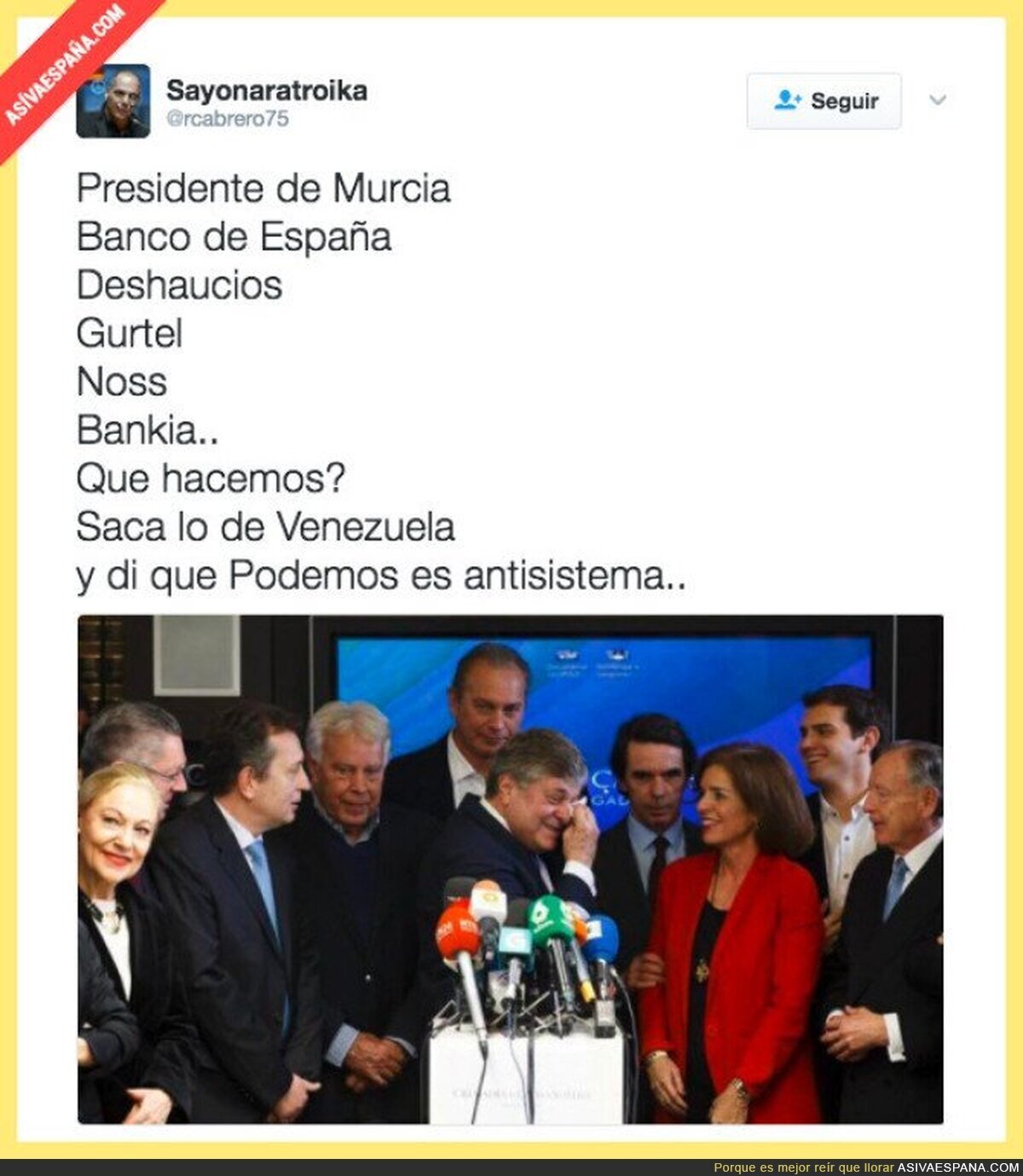 Siempre que hay problemas en España, sale Venezuela
