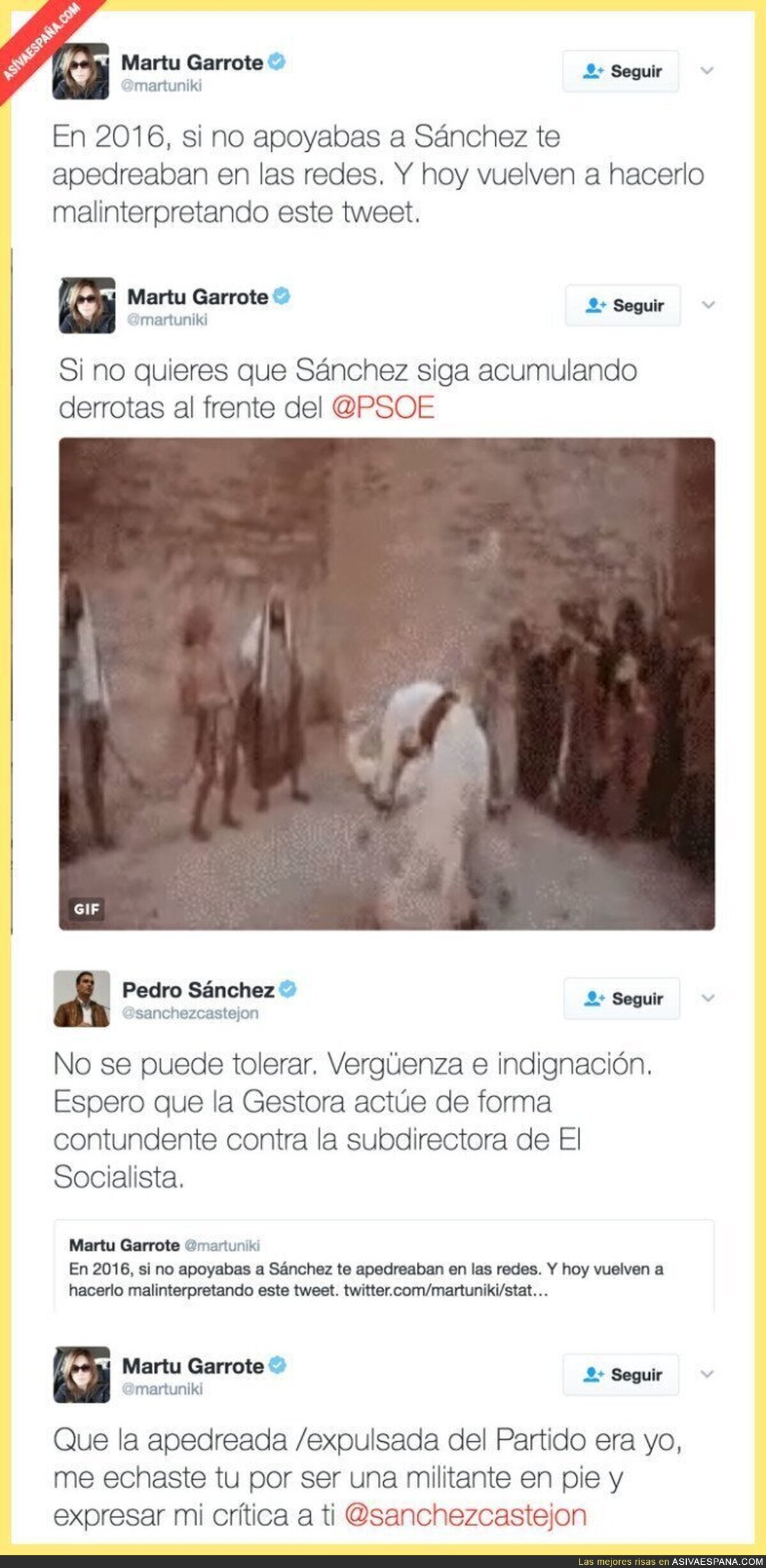 La indignación de Pedro Sánchez por este tuit de la subdirectora de "El Socialista"