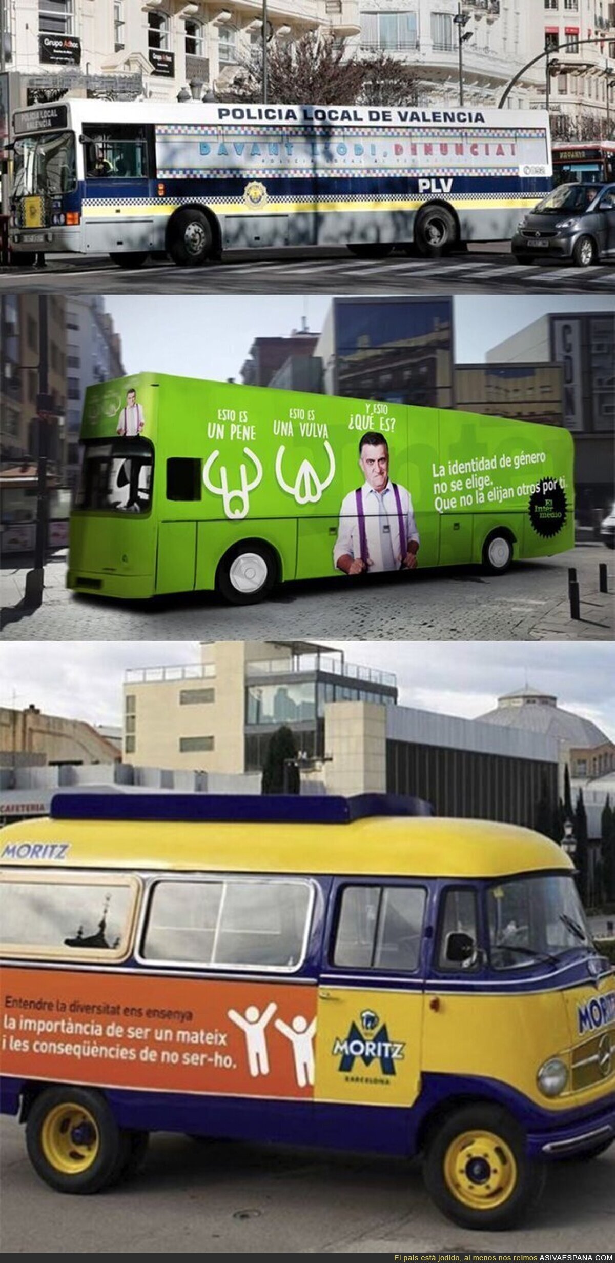Varios autobuses salen a la calle contra el mensaje transfóbico de 'HazteOír'