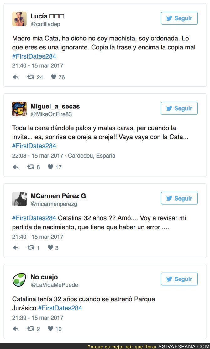 64589 - Cata, una de las citas más vergonzosas de la historia de 'First Dates', racista hasta las trancas