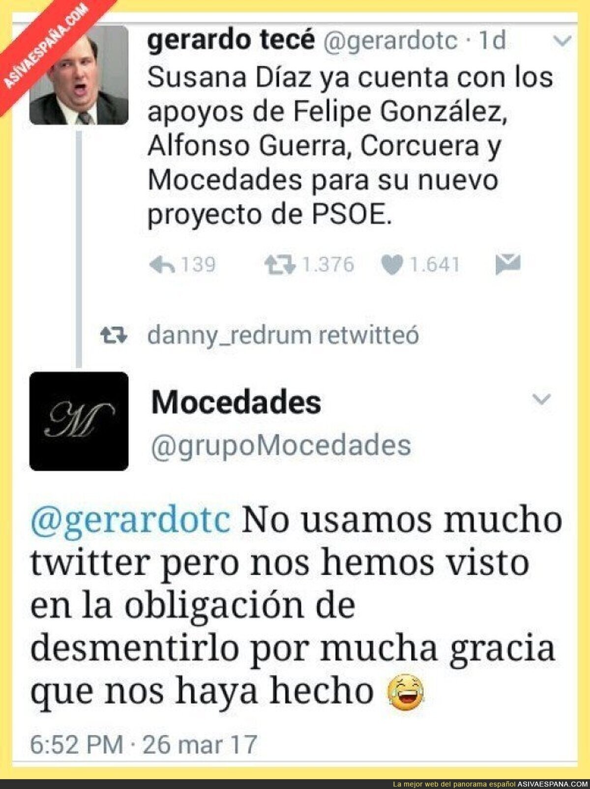 Mocedades se desmarca de Susana Díaz con este tuit