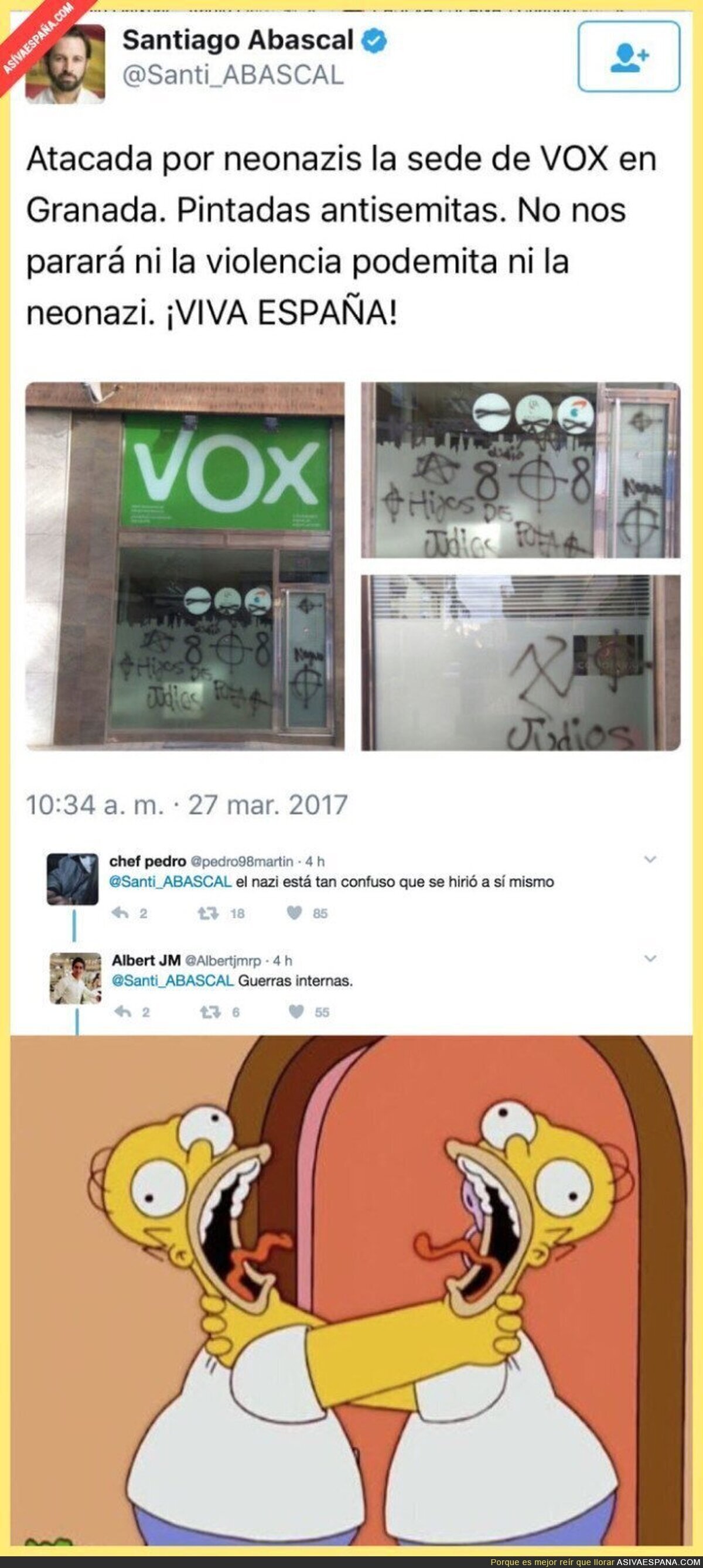 Los nazis atacan la sede de VOX