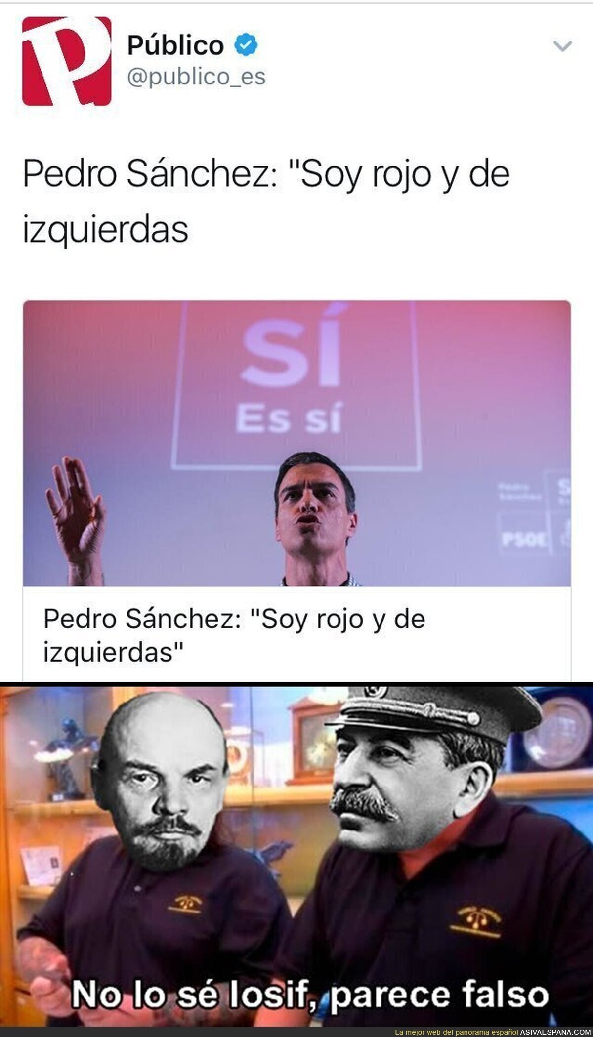 Pedro Sánchez no es muy creíble con estas palabras