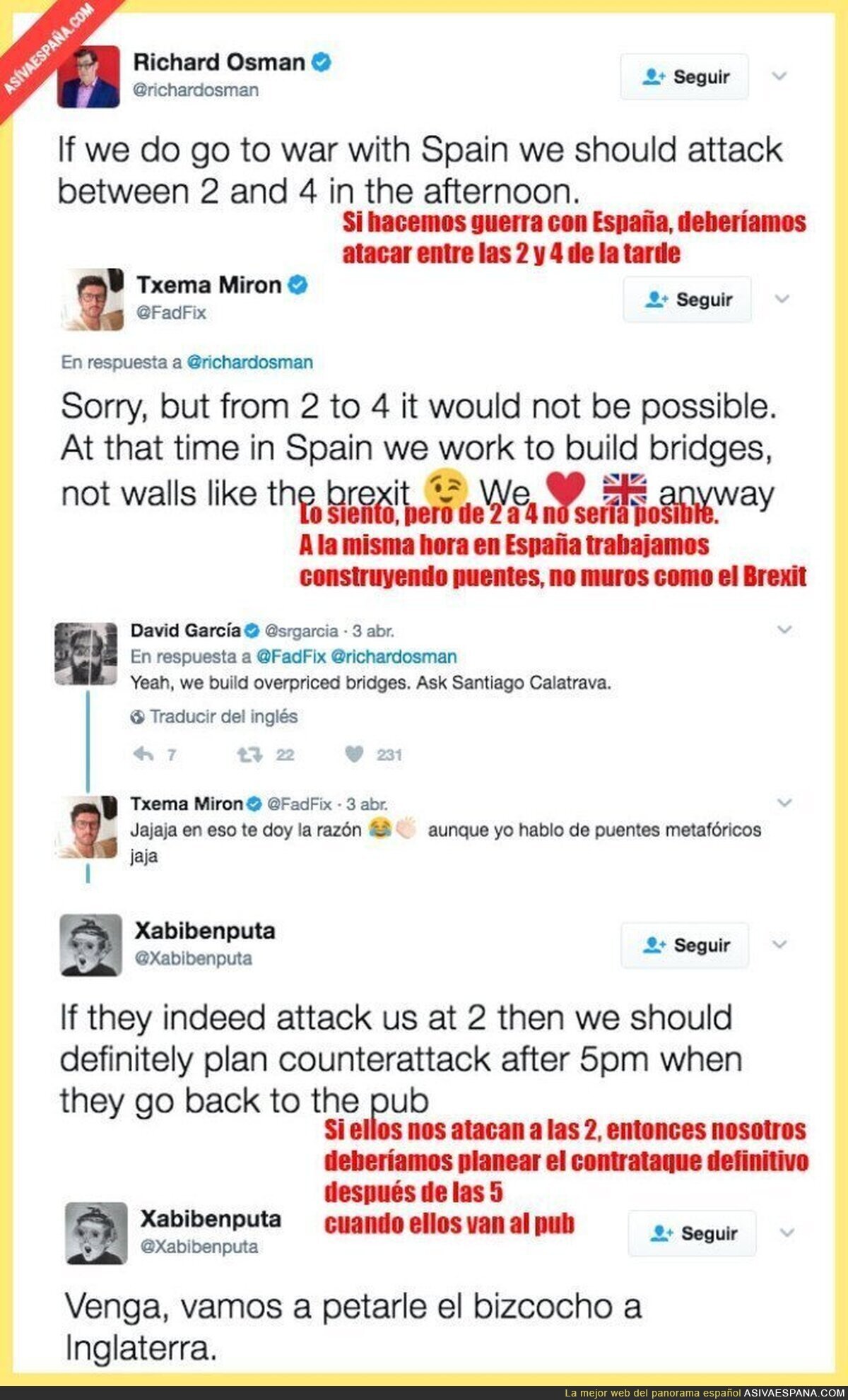 Sigue la guerra Reino Unido - España a través de este tuit y sus réplicas tras provocarnos