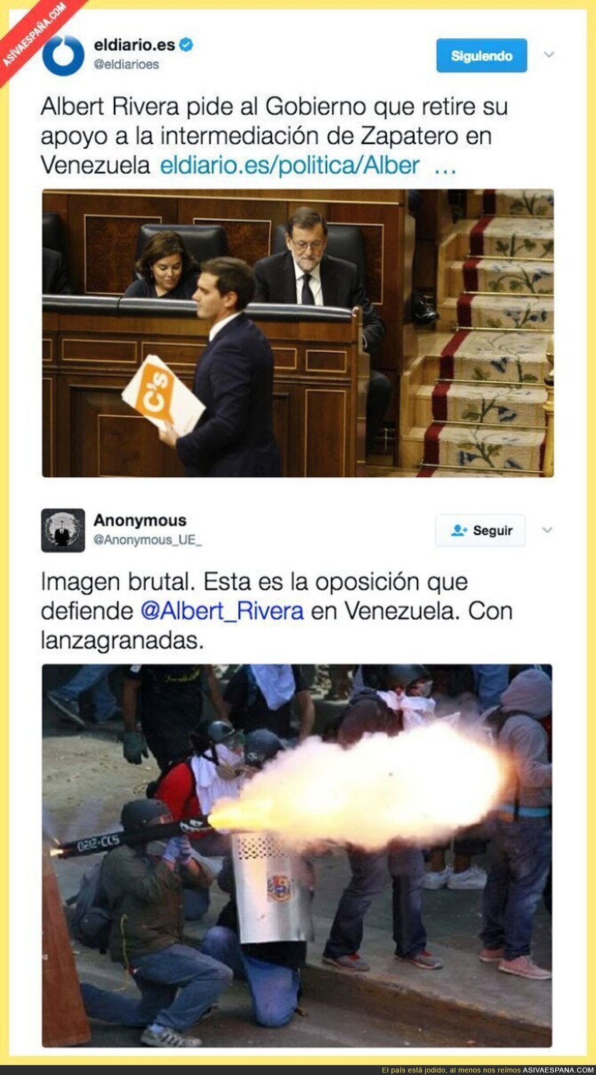 Esta es la Venezuela que defiende Albert Rivera