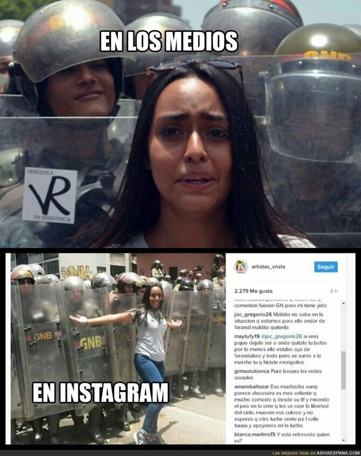 Así manipulan los medios la represión que hay en Venezuela