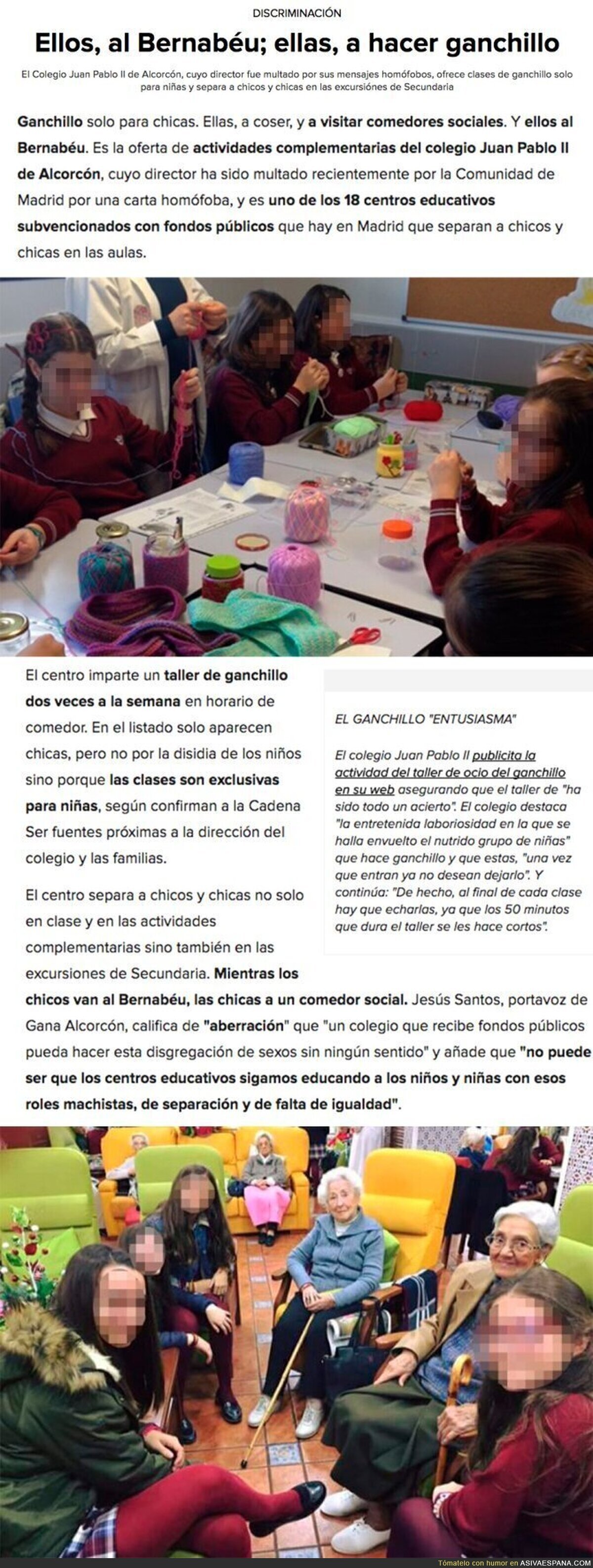 Las polémicas actividades para niños y niñas en Alcorcón