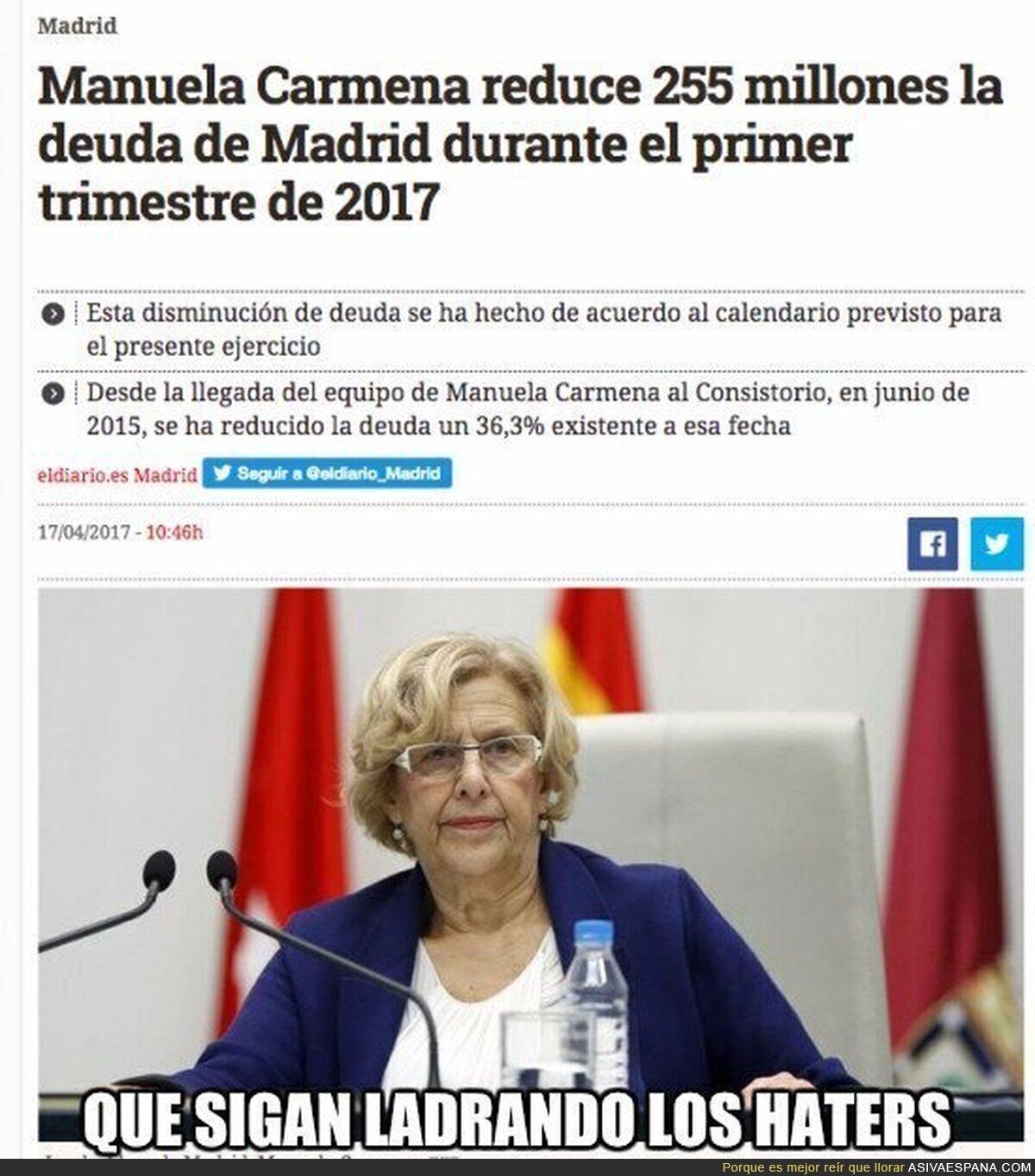 Manuela Carmena sigue destrozando Madrid con su mala gestión