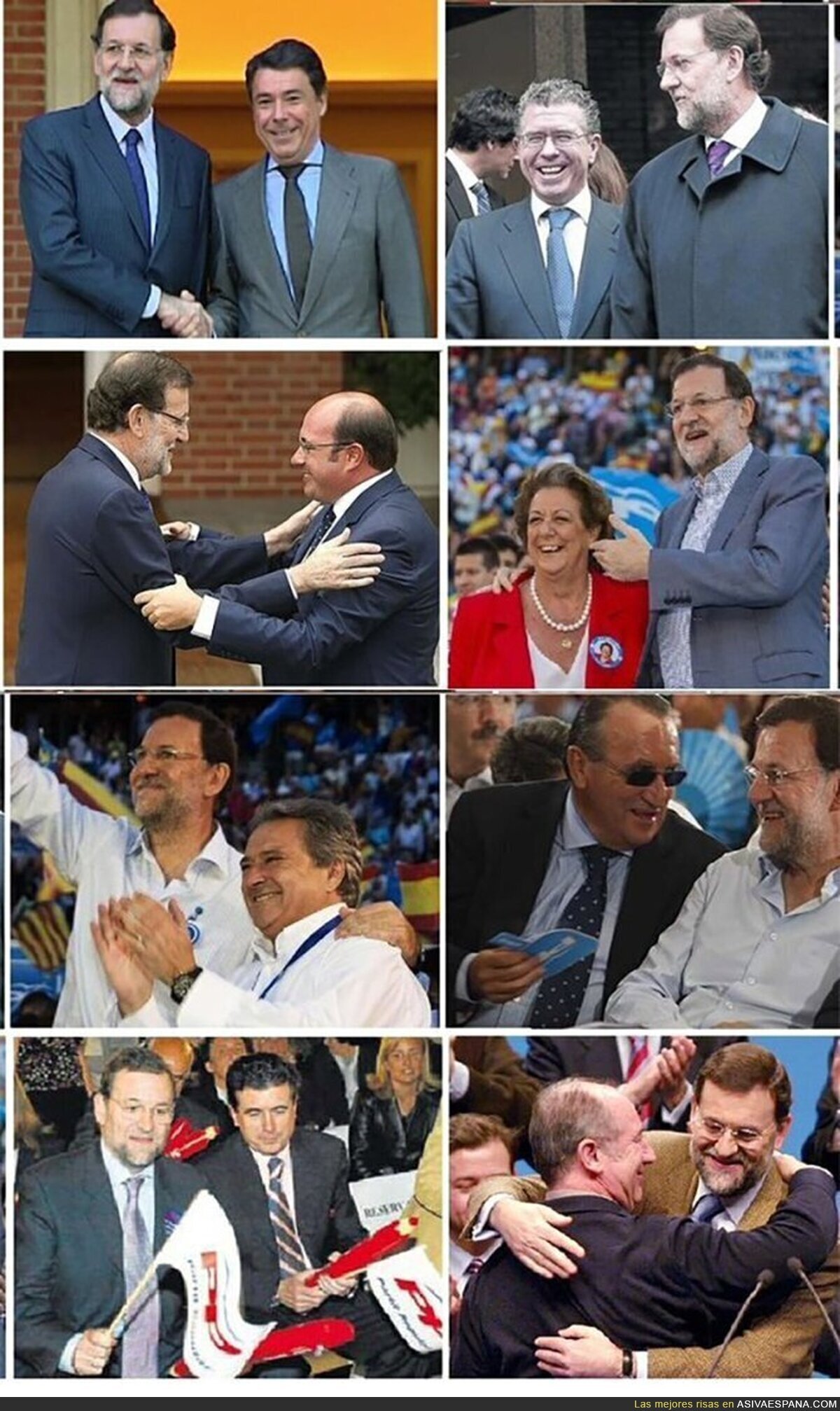 Rajoy no conoce a nadie pero tiene fotos con todos los corruptos